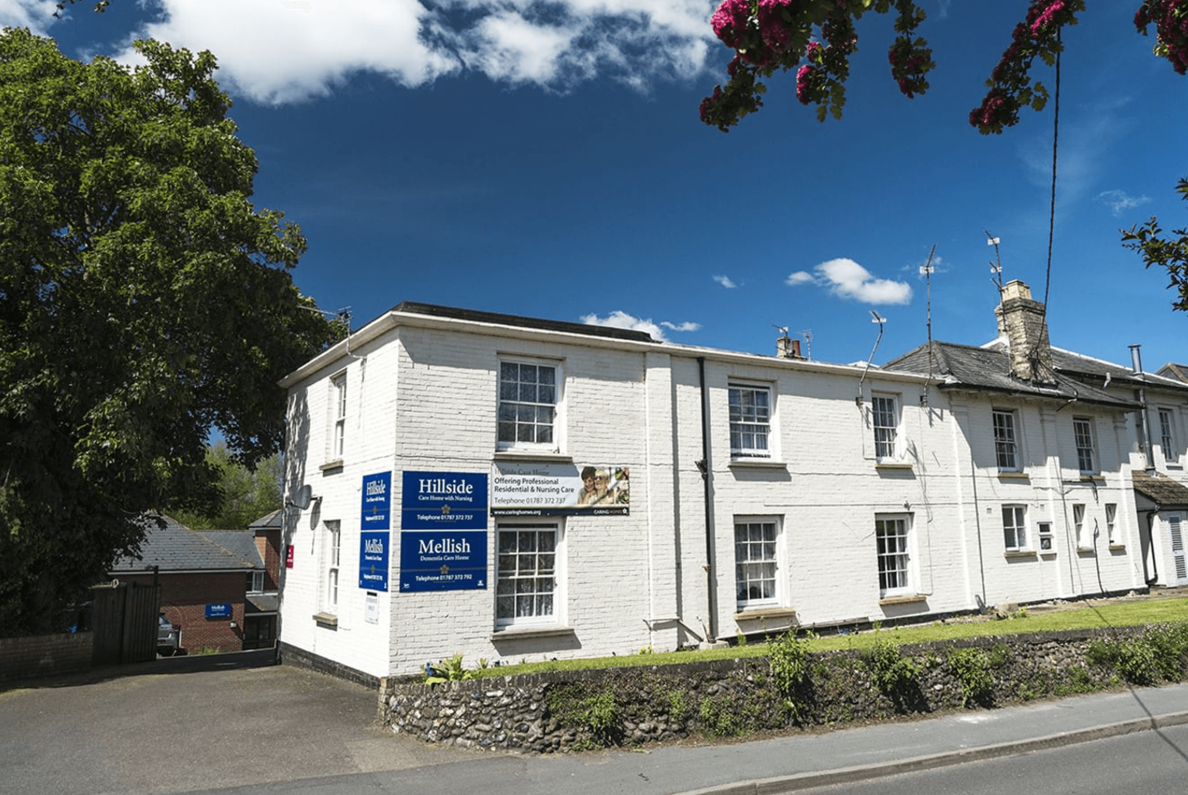 Exterior of Hillside care home in Sudbury, Suffolk