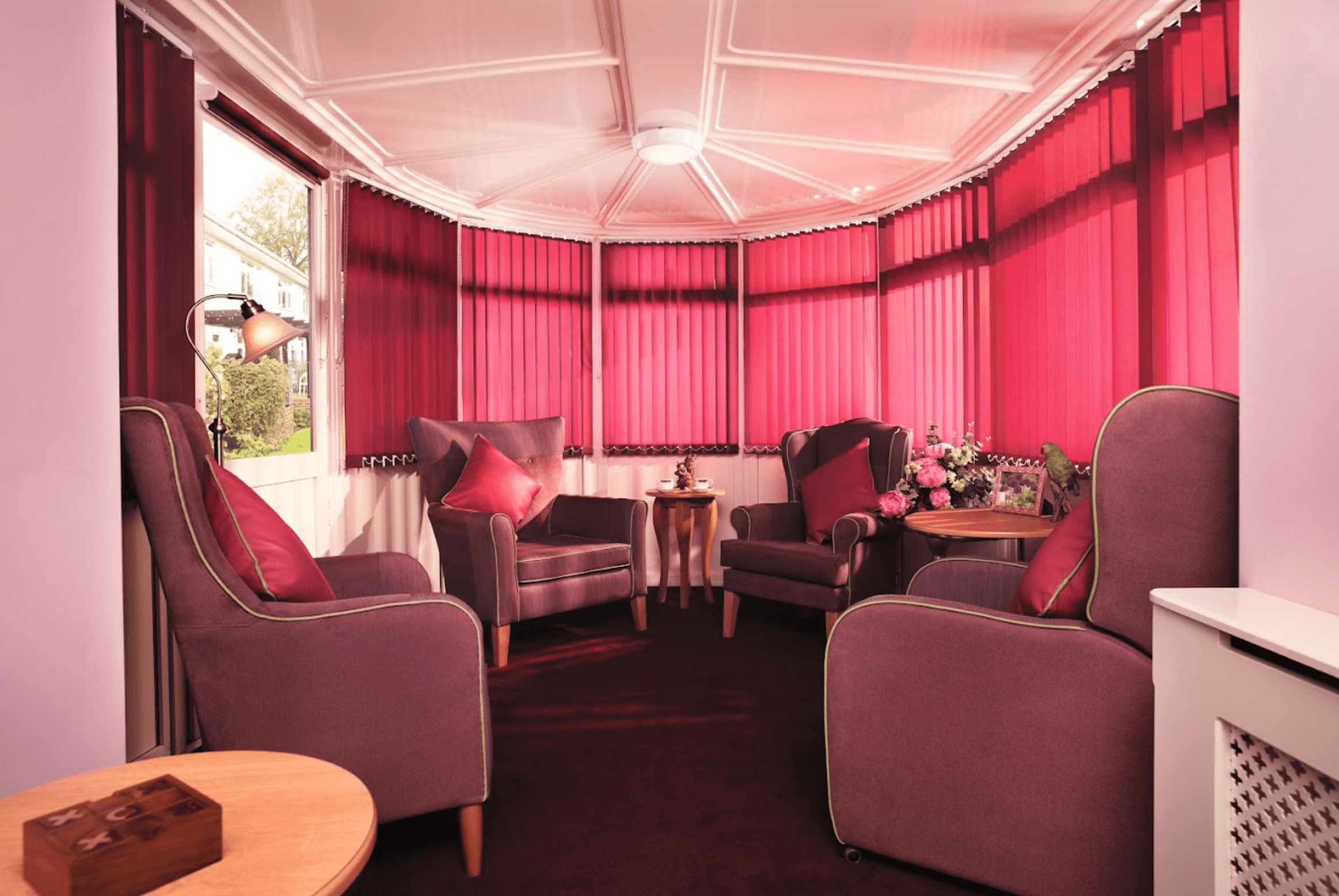 Lounge of The Elms care home in Bembridge, Isle of Wight