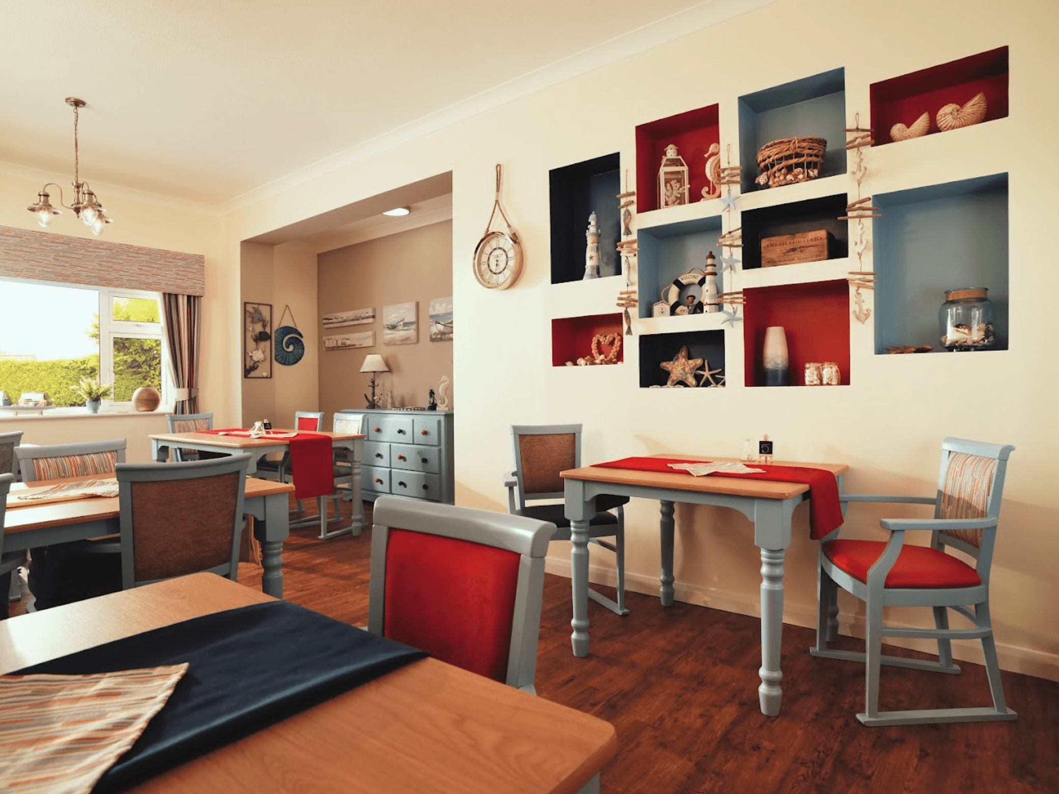 Dining area of The Elms care home in Bembridge, Isle of Wight