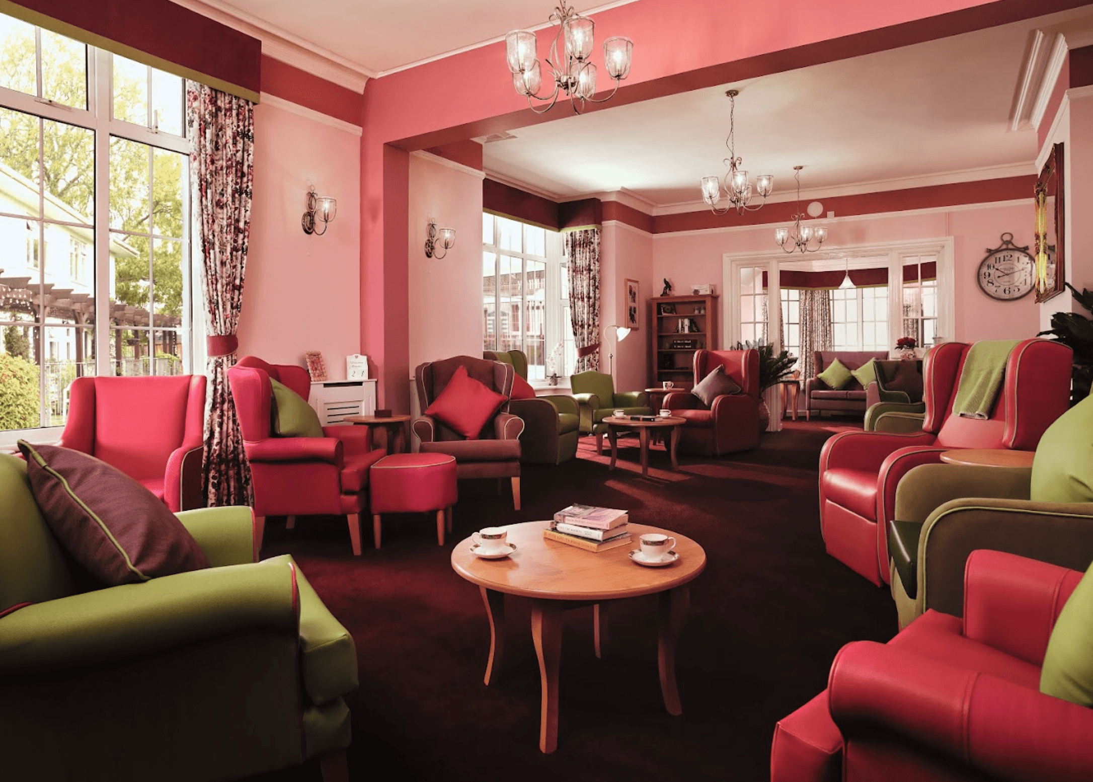 Lounge of The Elms care home in Bembridge, Isle of Wight