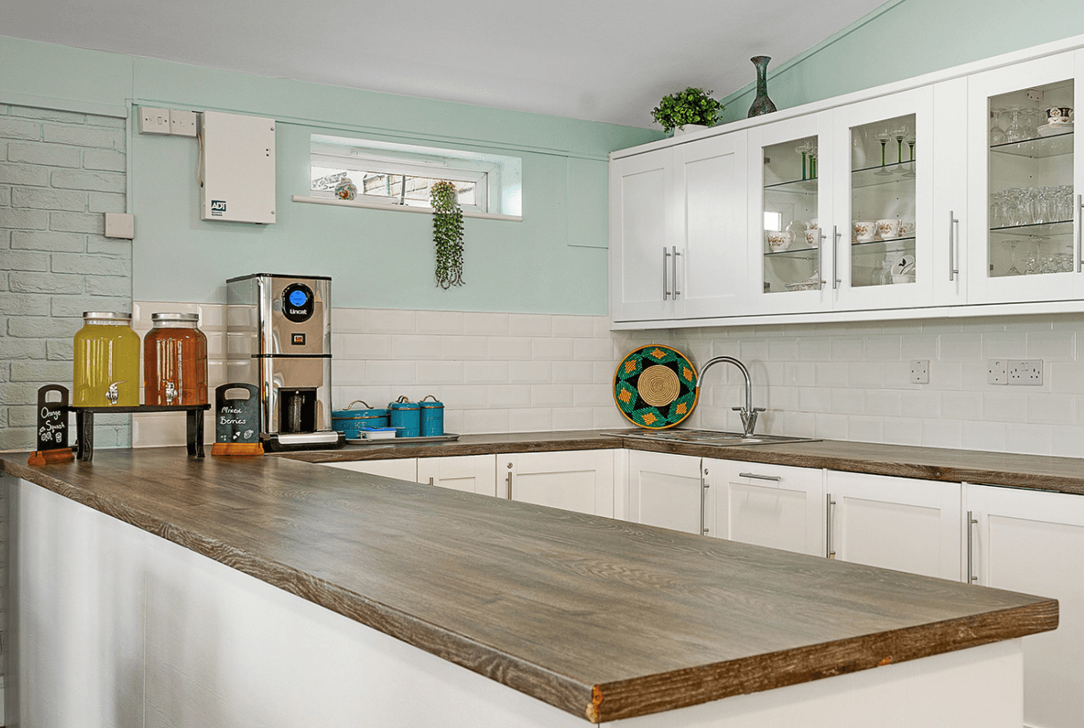 Kitchen area of Ashley Grange care home in Downton, Wiltshire