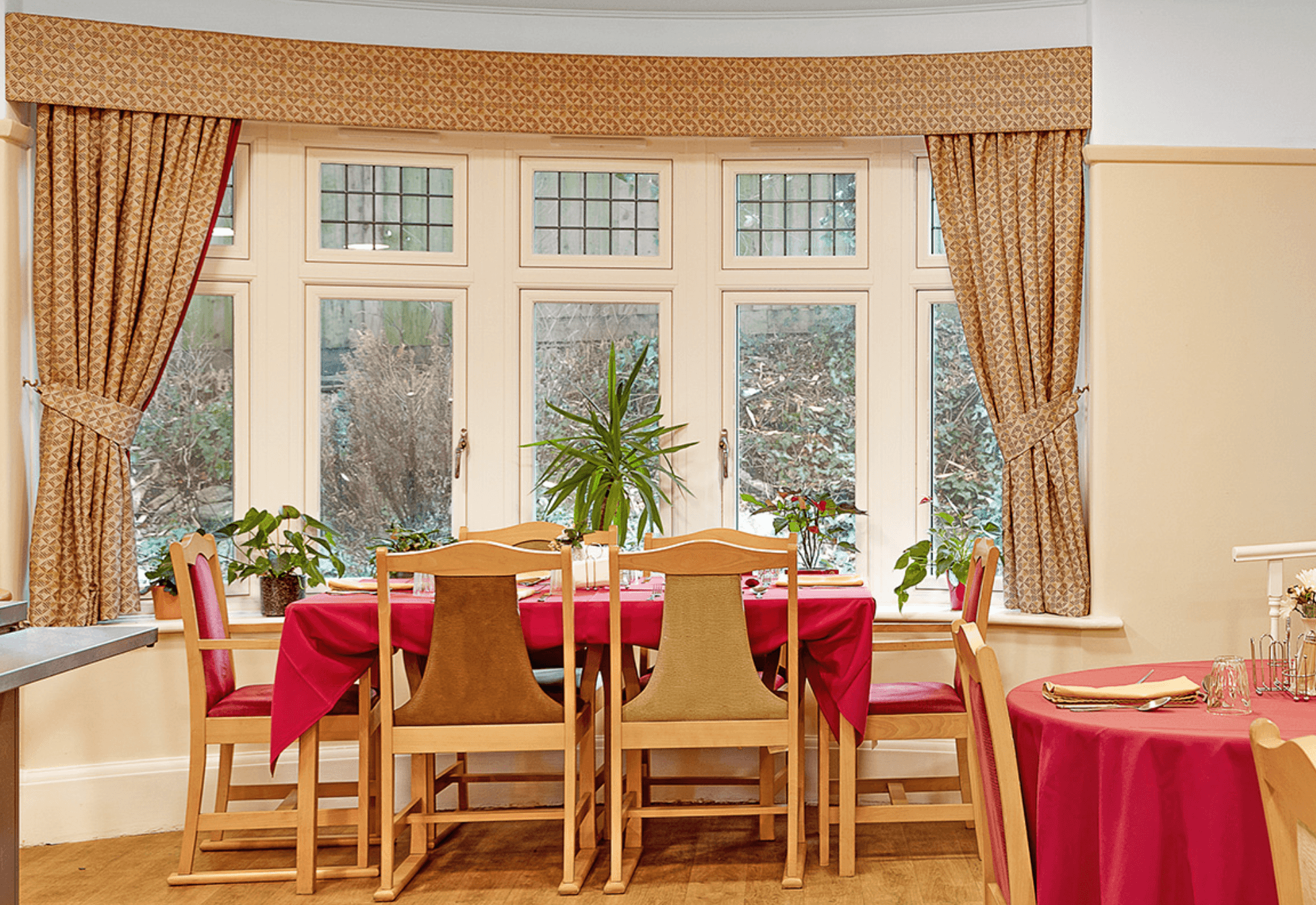 Dining area of The Laurels and Pine Lodge Care Home in Poole, Dorset