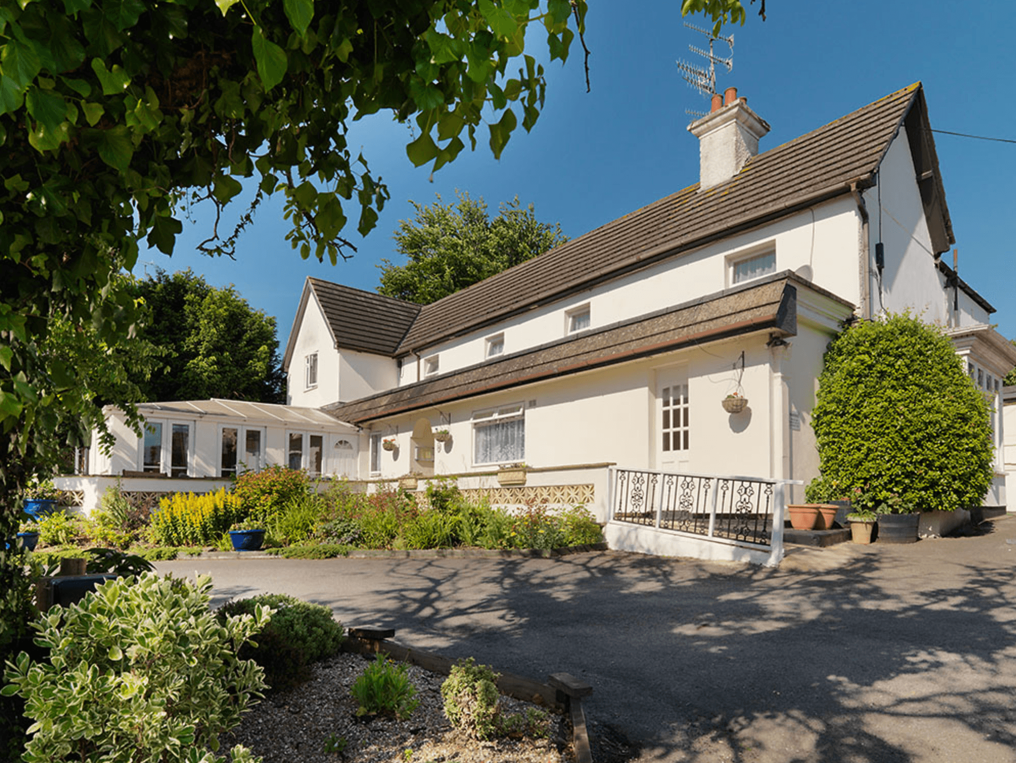 Exterior of The Laurels and Pine Lodge Care Home in Poole, Dorset