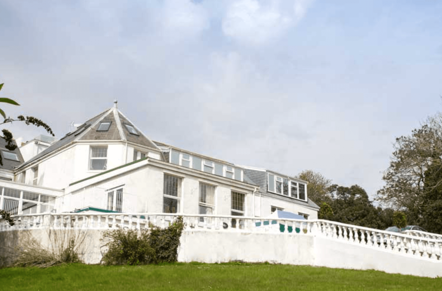 Exterior of Brynfield Manor care home in Swansea, Wales