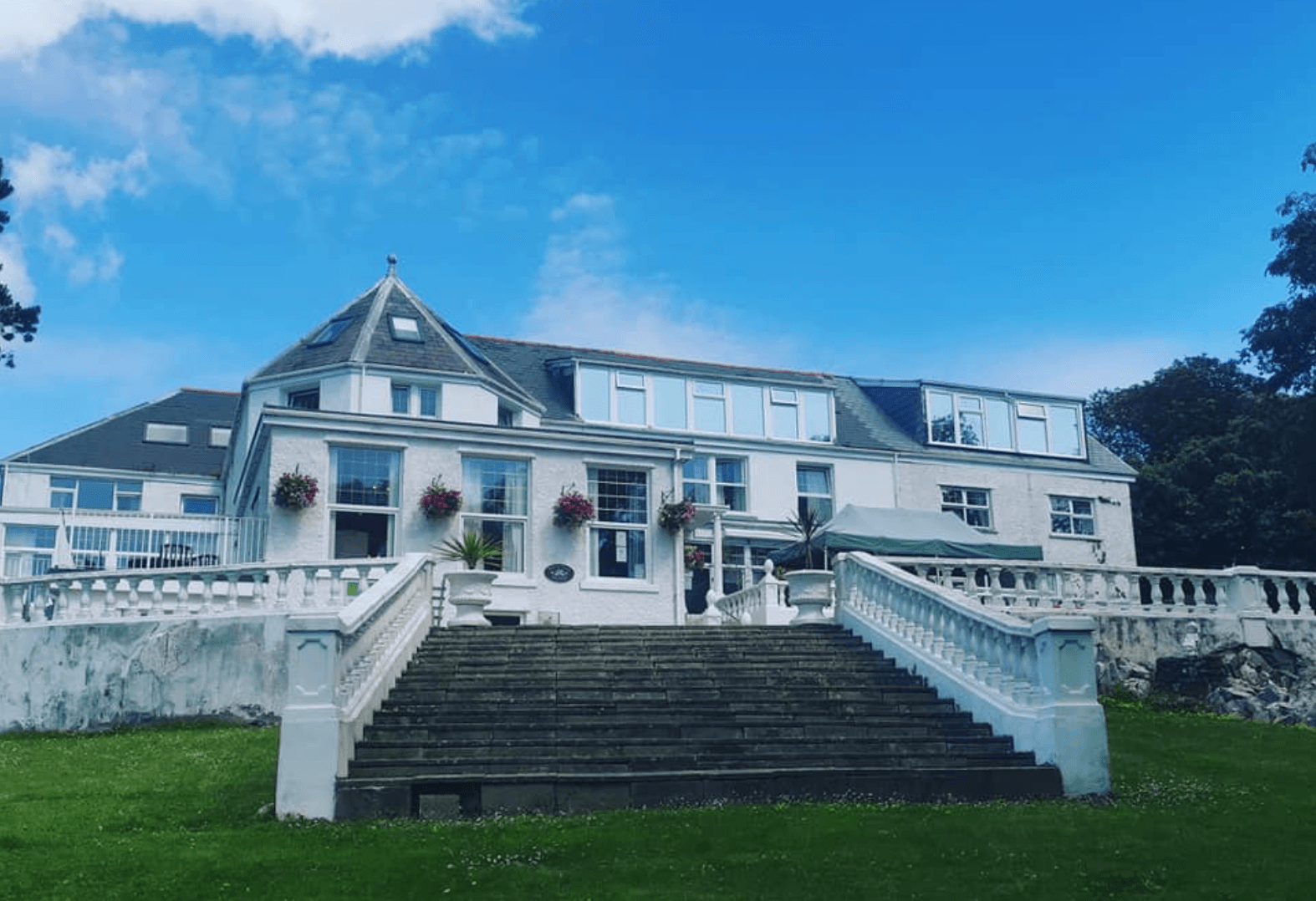 Exterior of Brynfield Manor care home in Swansea, Wales