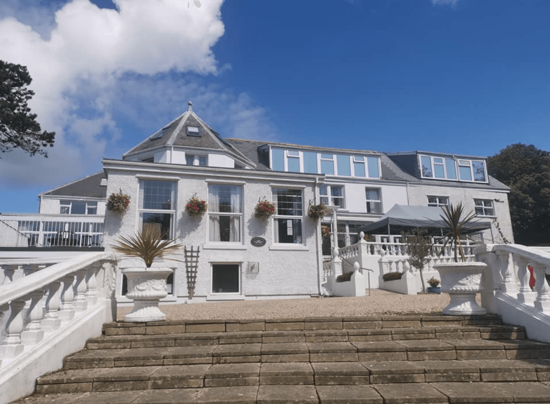 Exterior of Brynfield Manor care home in Swansea, Wales