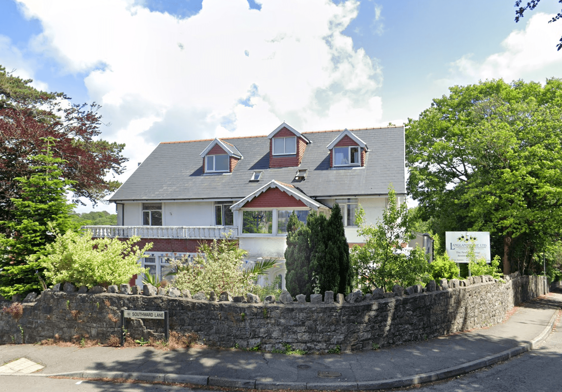 Exterior of The Newton Grange care home in Langland, Wales