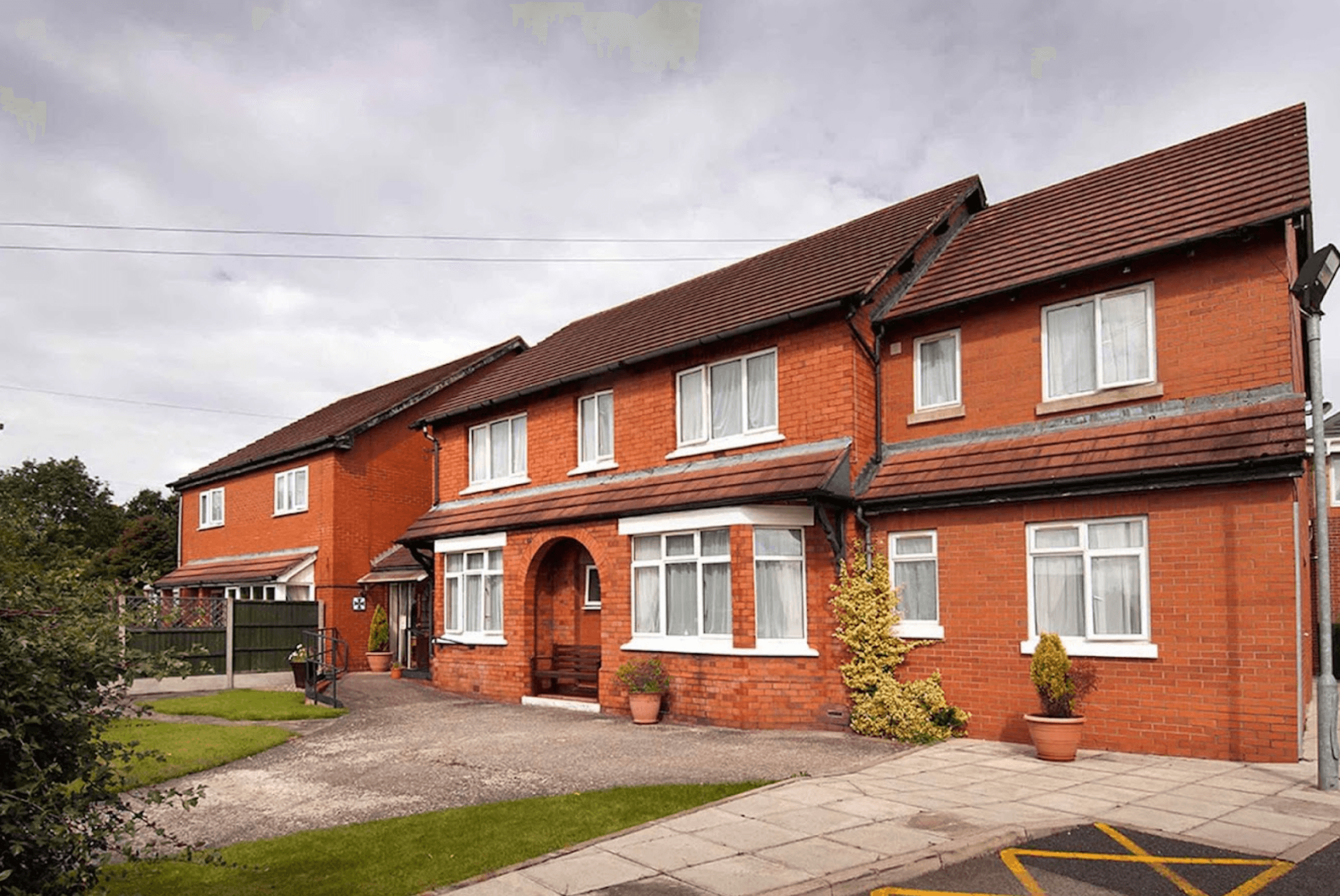 Exterior of Stansty House care home in Wrexham, North Wales