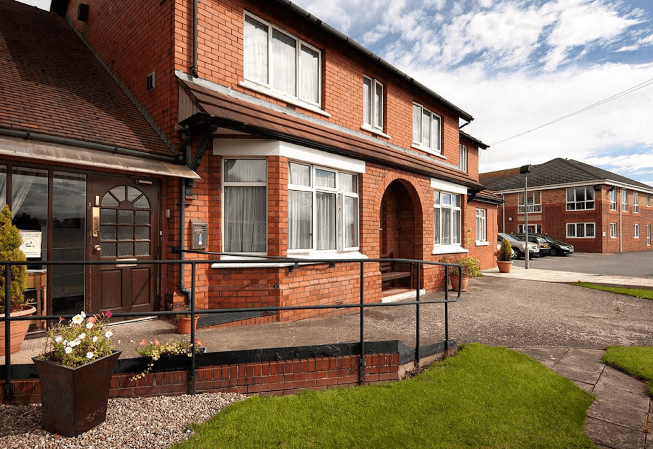 Exterior of Stansty House care home in Wrexham, North Wales