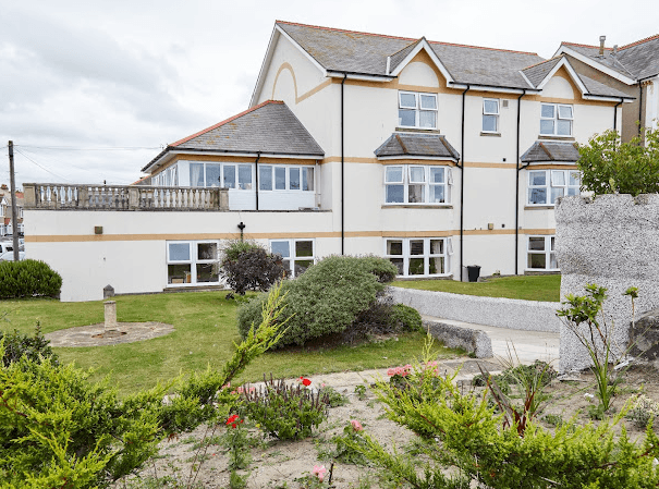 Exterior of Bradshaw Manor care home in Rhyl, North Wales