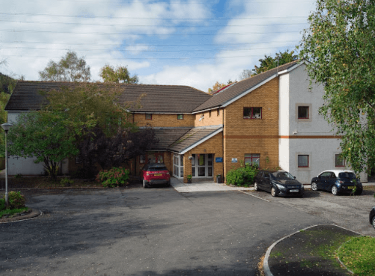 Exterior of Ty Gwynno care home in Pontypridd, Wales