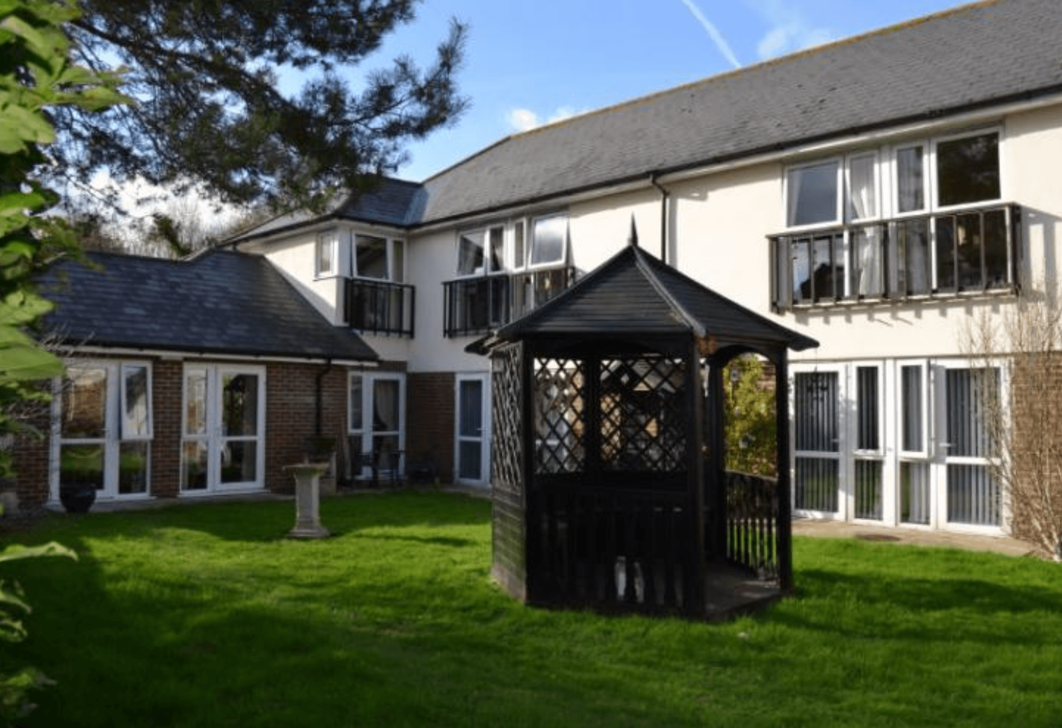 Garden of Pine Lodge care home in Sittingbourne, Kent