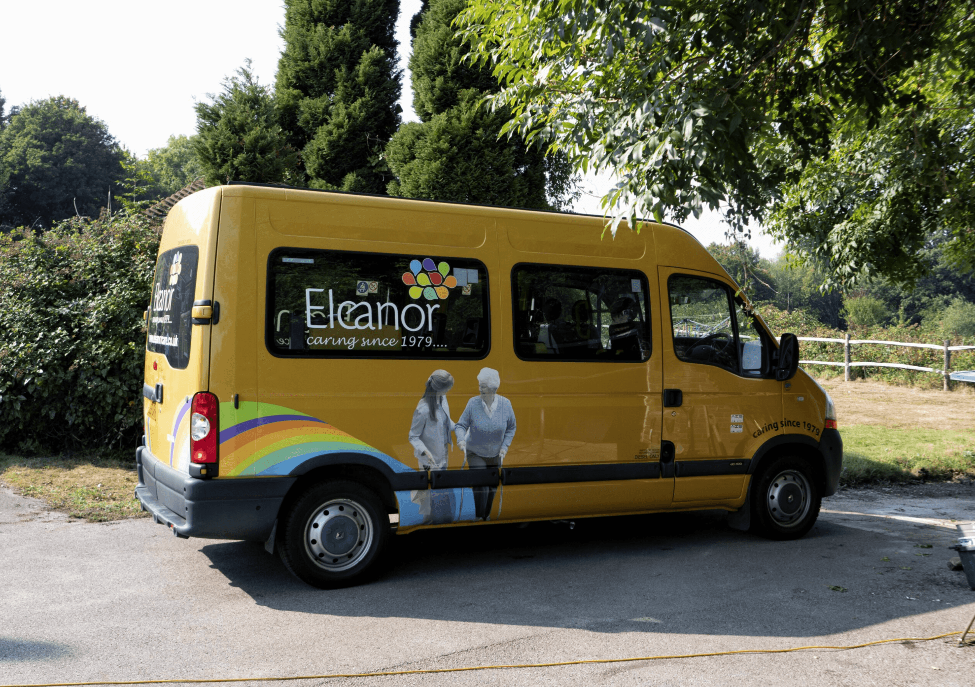 Minibus of Roselands care home in Rye, East Sussex