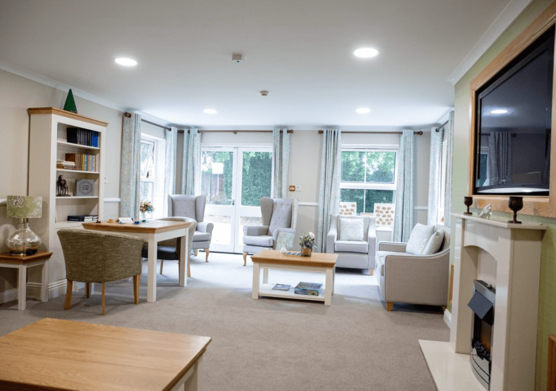 Lounge of Cherry Hinton care home in Cambridge, Cambridgeshire