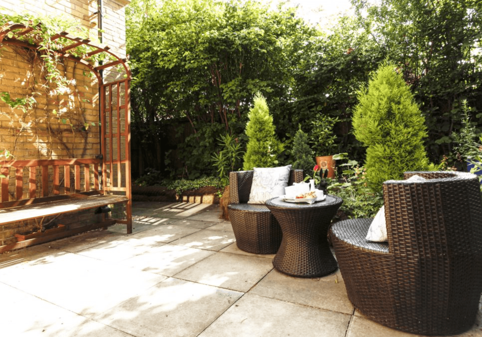 Garden of Cherry Hinton care home in Cambridge, Cambridgeshire