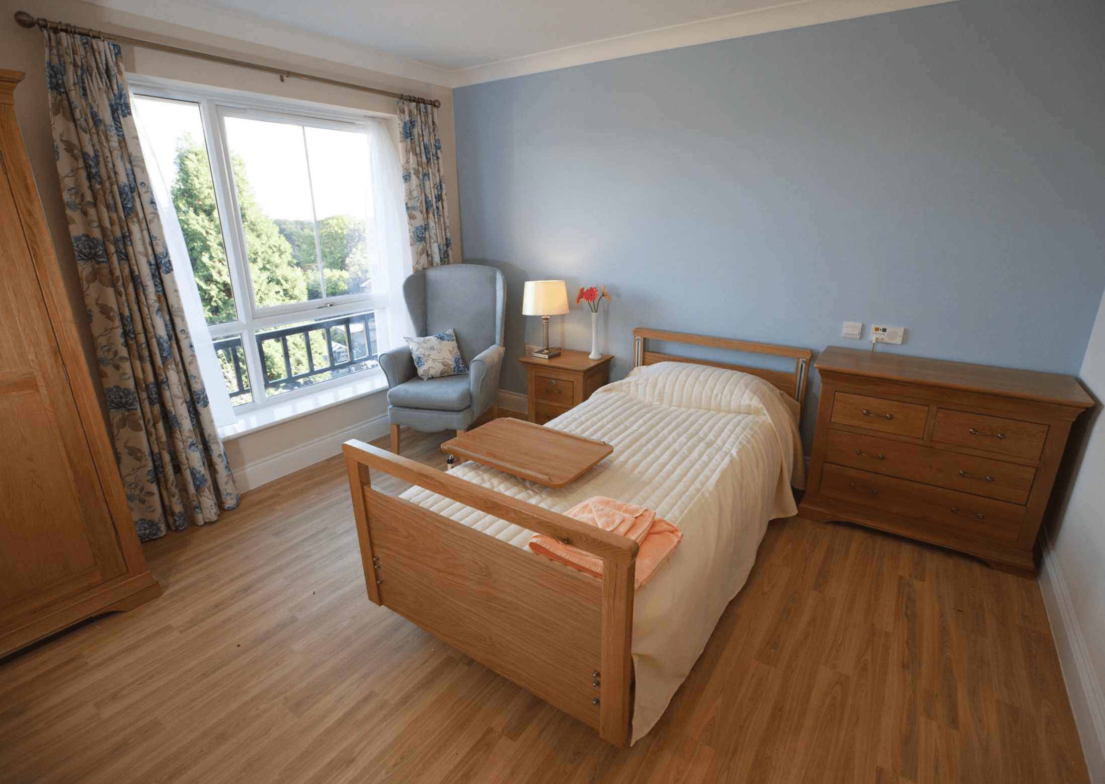 Bedroom of Cooperscroft care home in Potters Bar, Hertfordshire