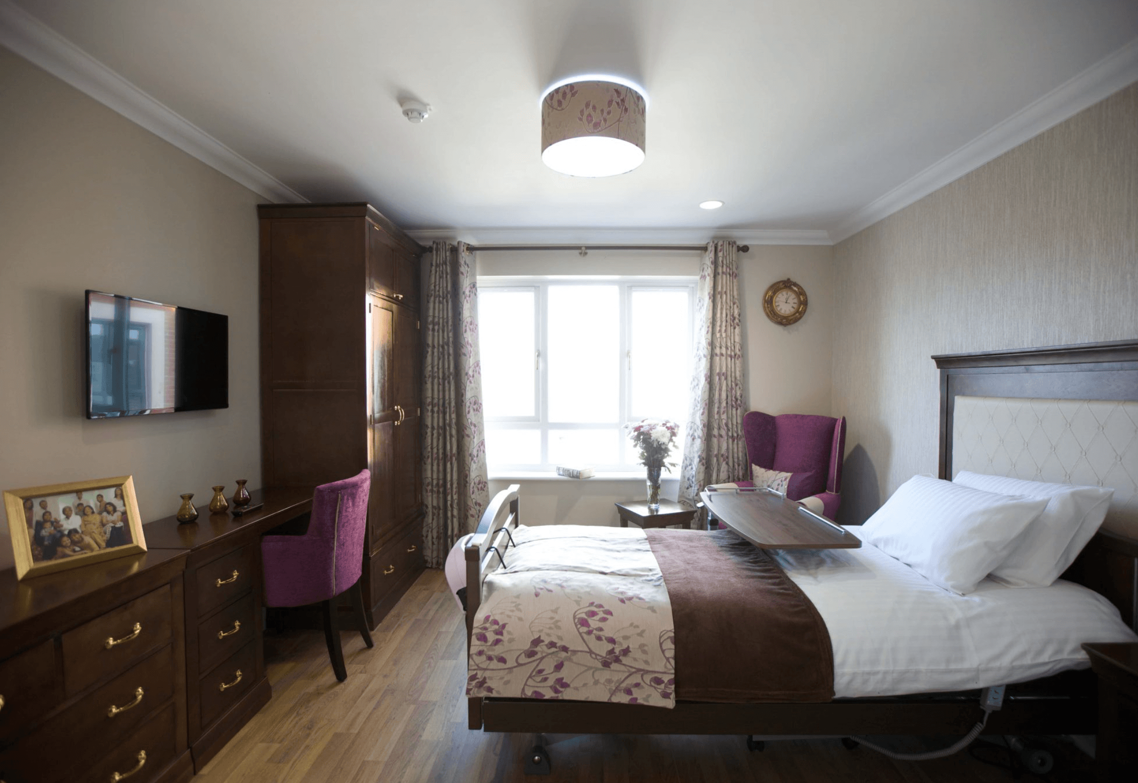 Bedroom of Karuna Manor care home in Harrow, London