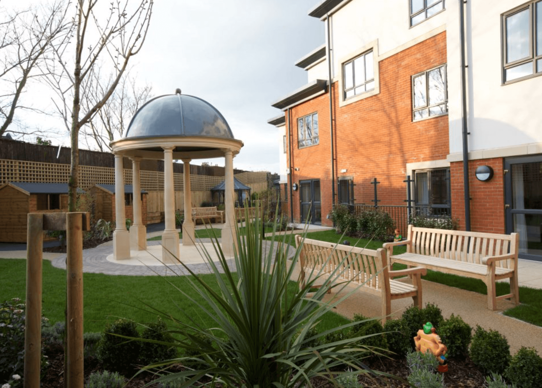 Garden of Karuna Manor care home in Harrow, London