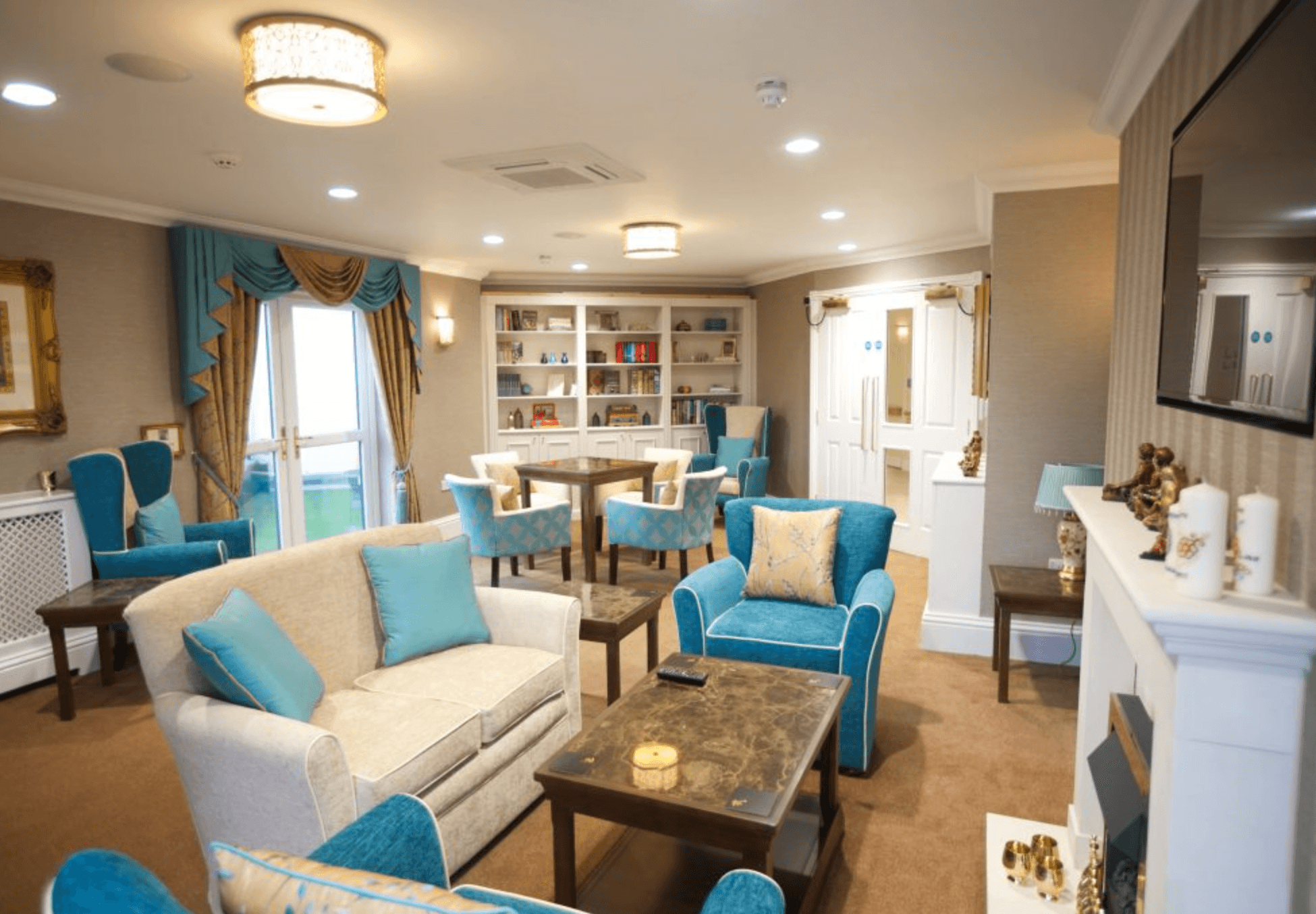 Lounge of Karuna Manor care home in Harrow, London