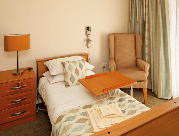 Bedroom of Warren Lodge care home in Ashford, Kent