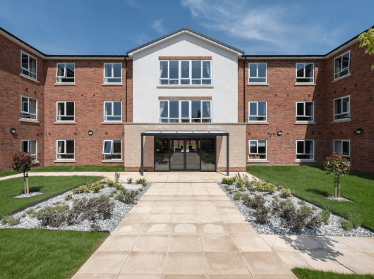 Exterior of The Maples care home in Telford, Shropshire