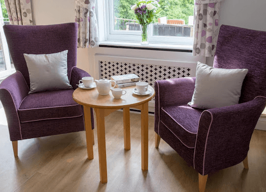 Lounge of Havering Court care home in Romford, London