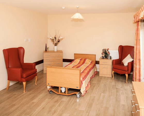 Bedroom of Manor Court care home in Southall, London