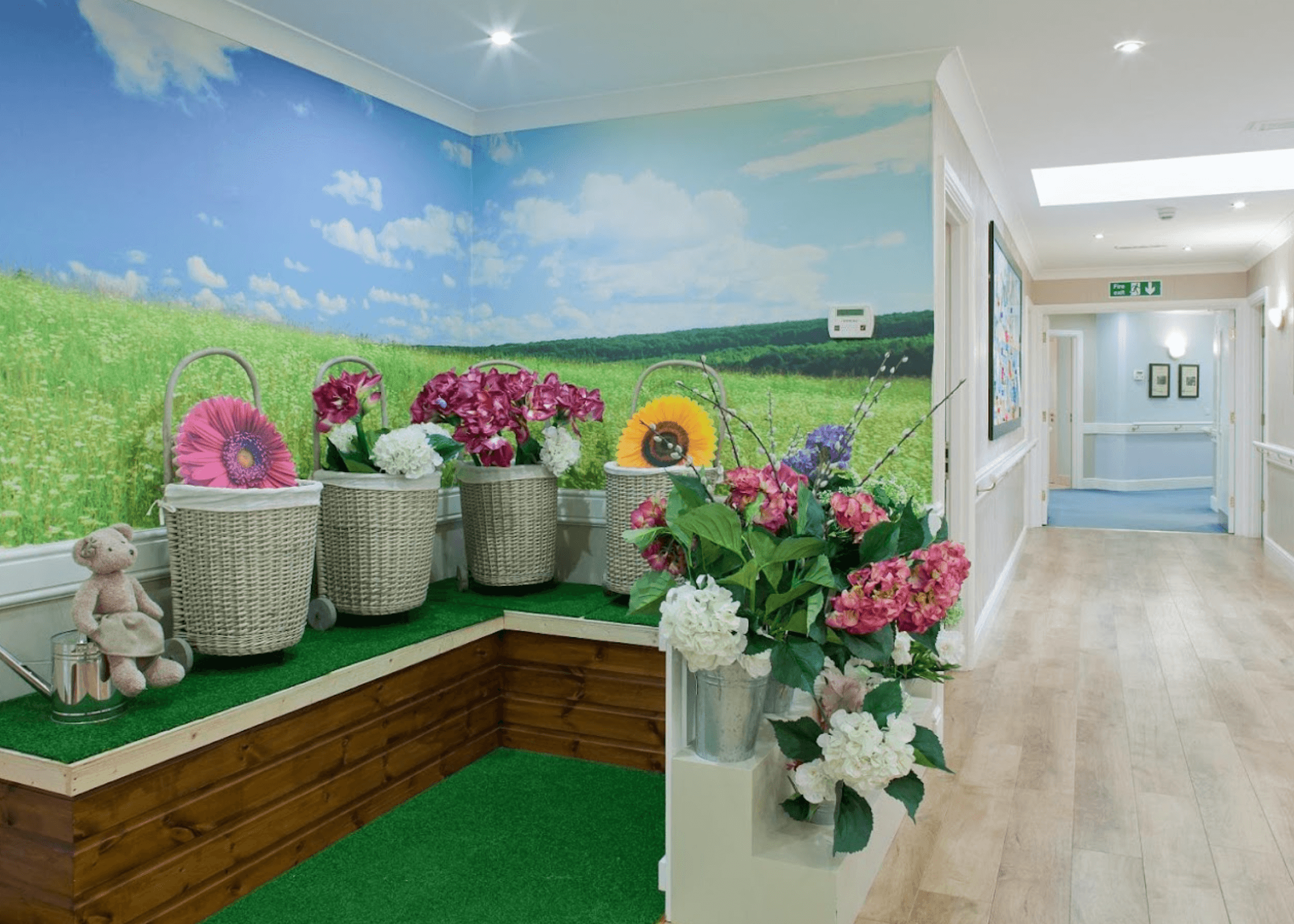 Hallway of Berkeley House care home in Hull, East Yorkshire