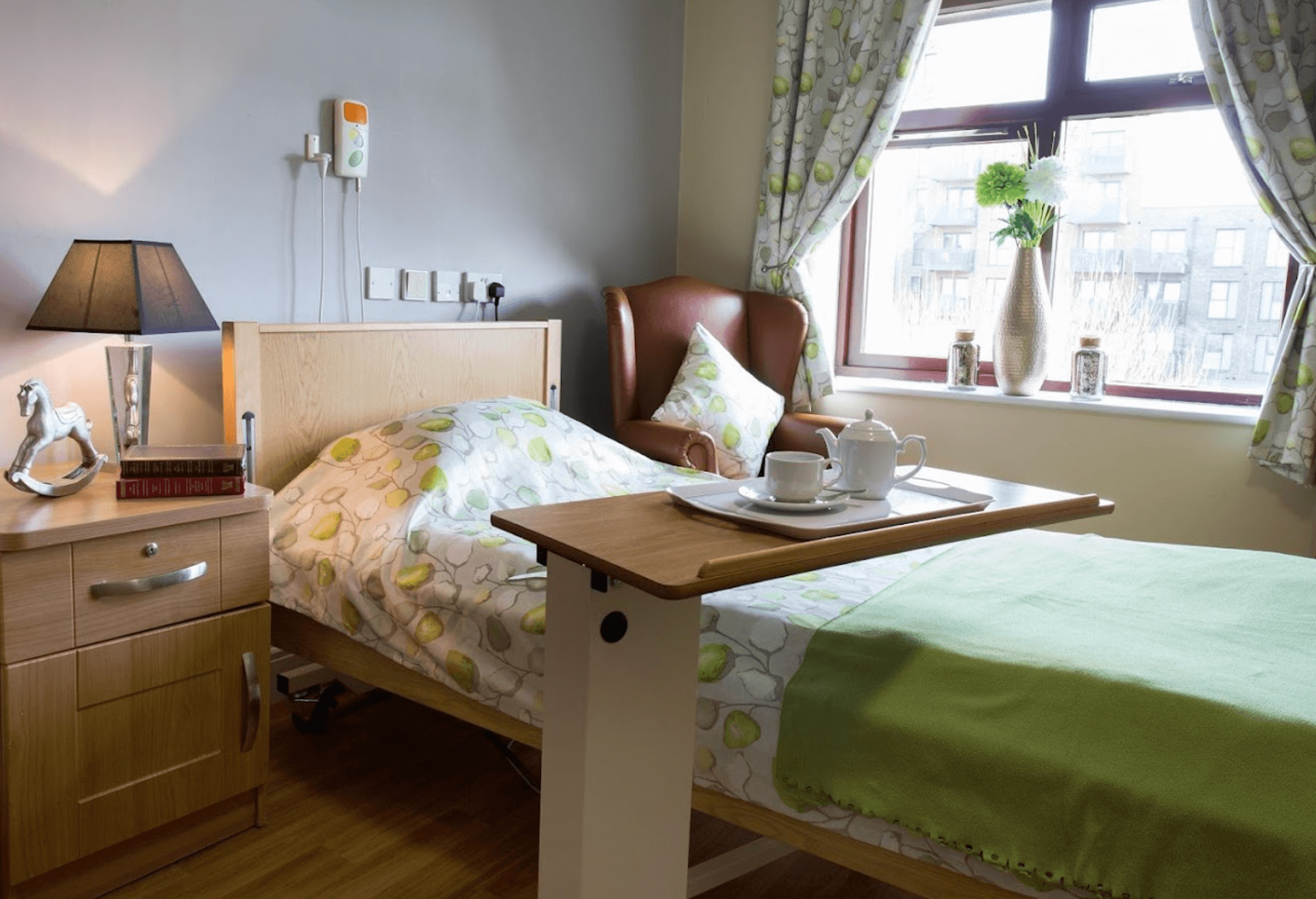 Bedroom of Stamford care home in Edmonton, London