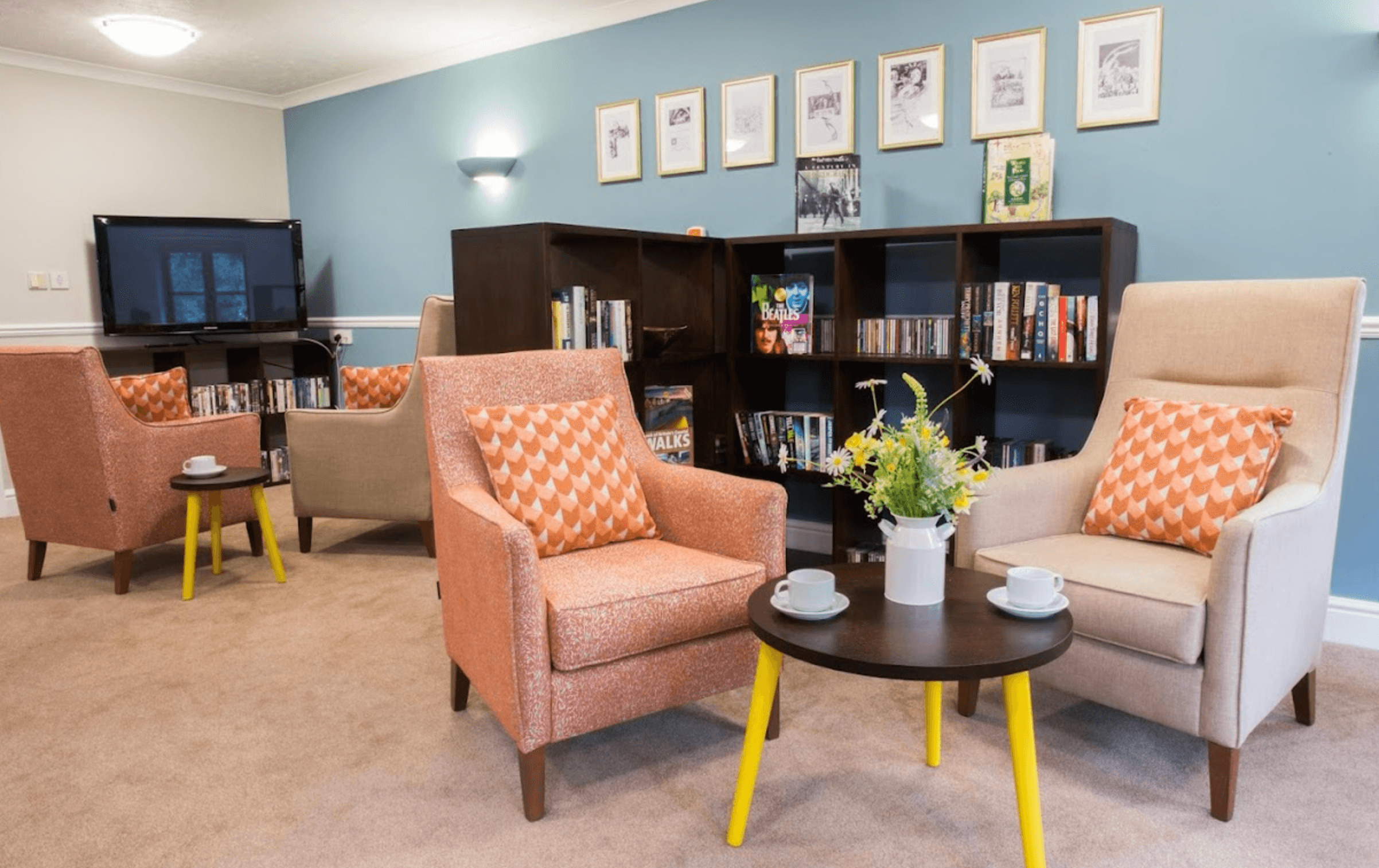 Lounge of Maypole care home in Southampton, Hampshire