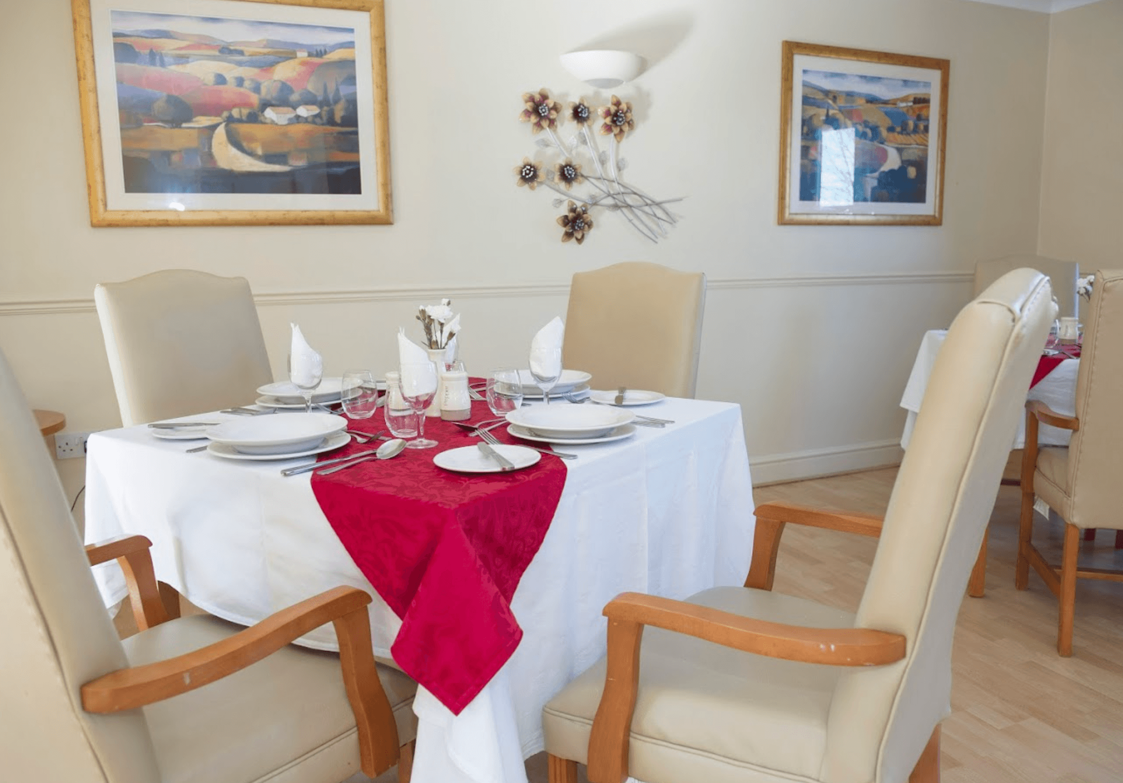 Dining room of Maypole care home in Southampton, Hampshire