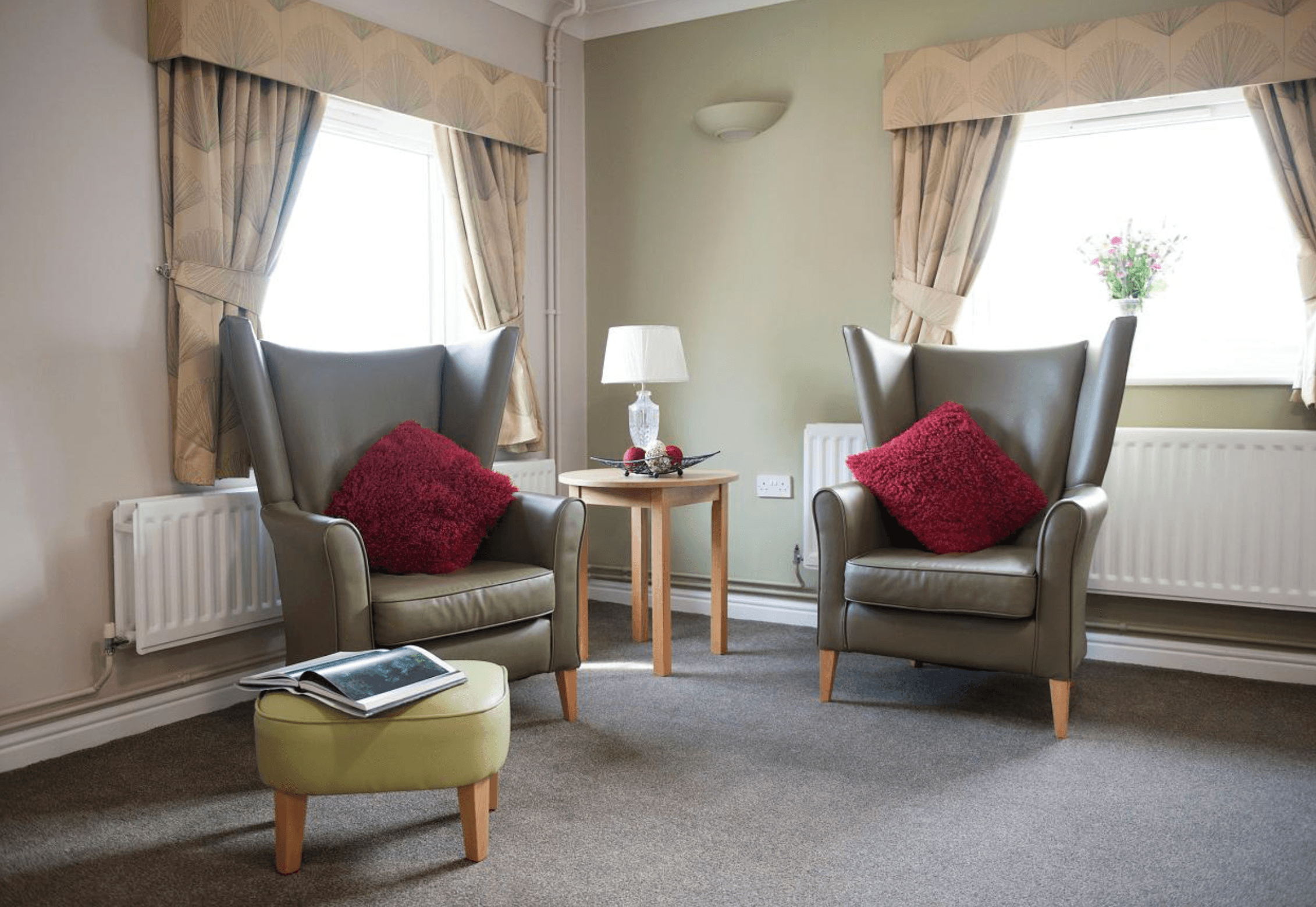 Lounge of Abbotsleigh Mews care home in Sidcup, Greater London