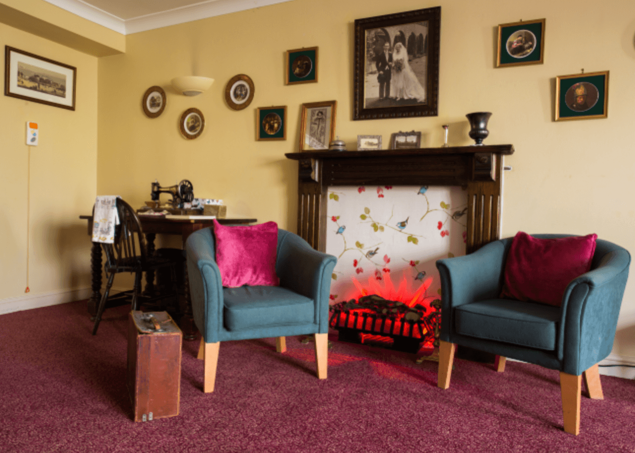 Lounge of The Priory care home in Solihull, West Midlands