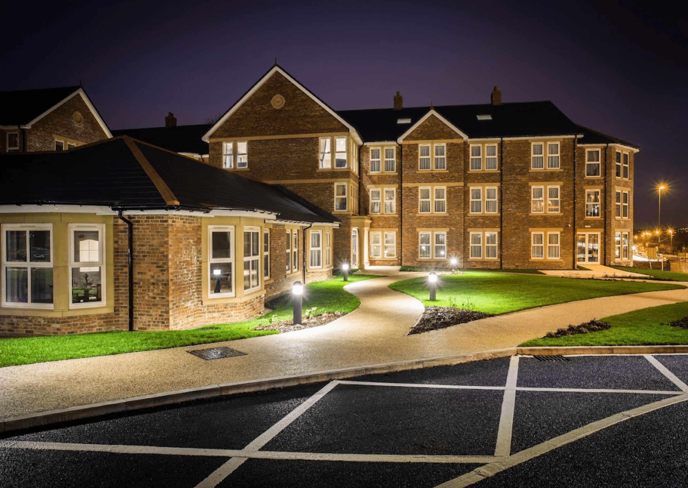 Exterior of Wykebeck Court care home in Leeds, Yorkshire