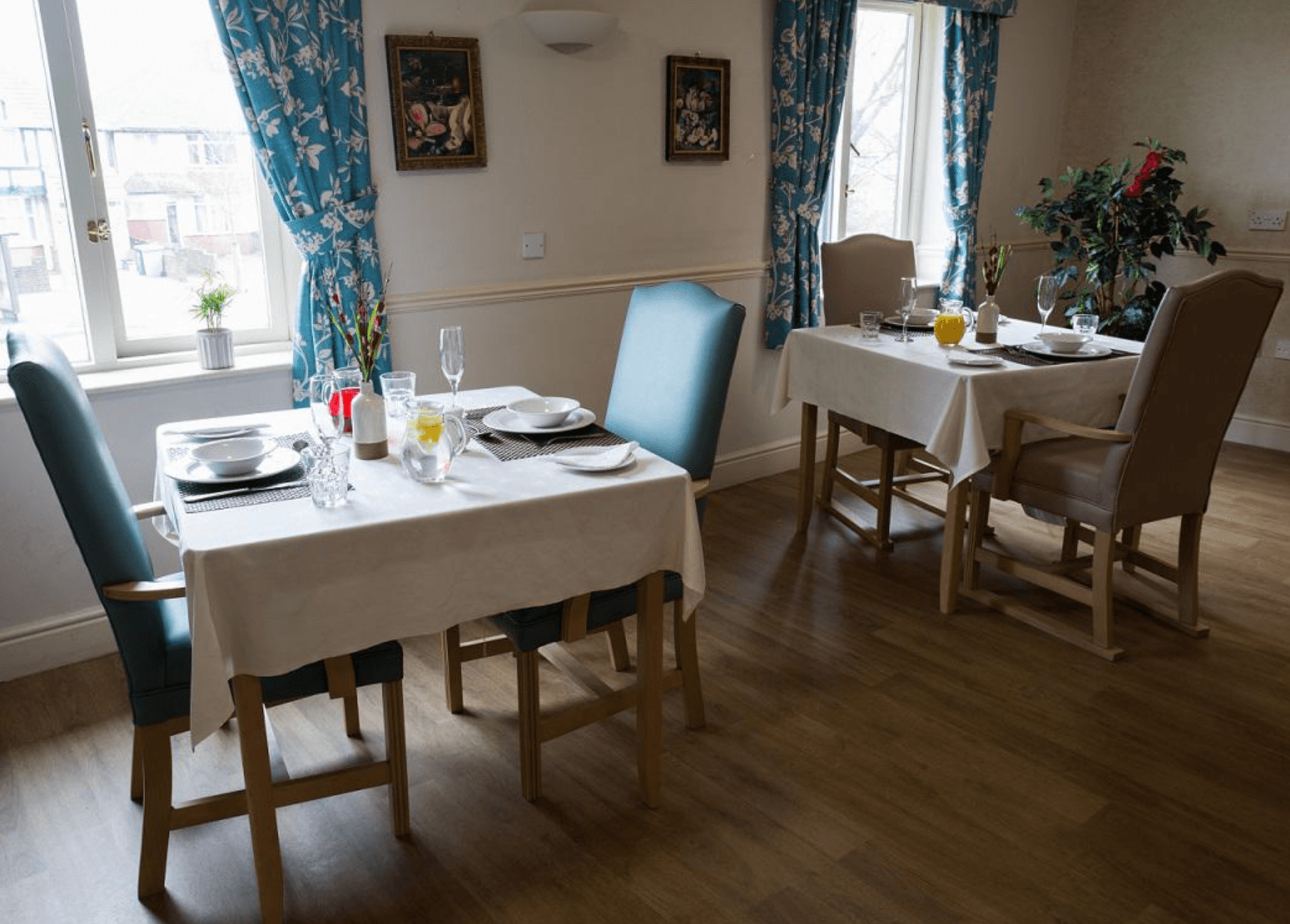 Dining room of Middlesex Manor care home in Wembley, London