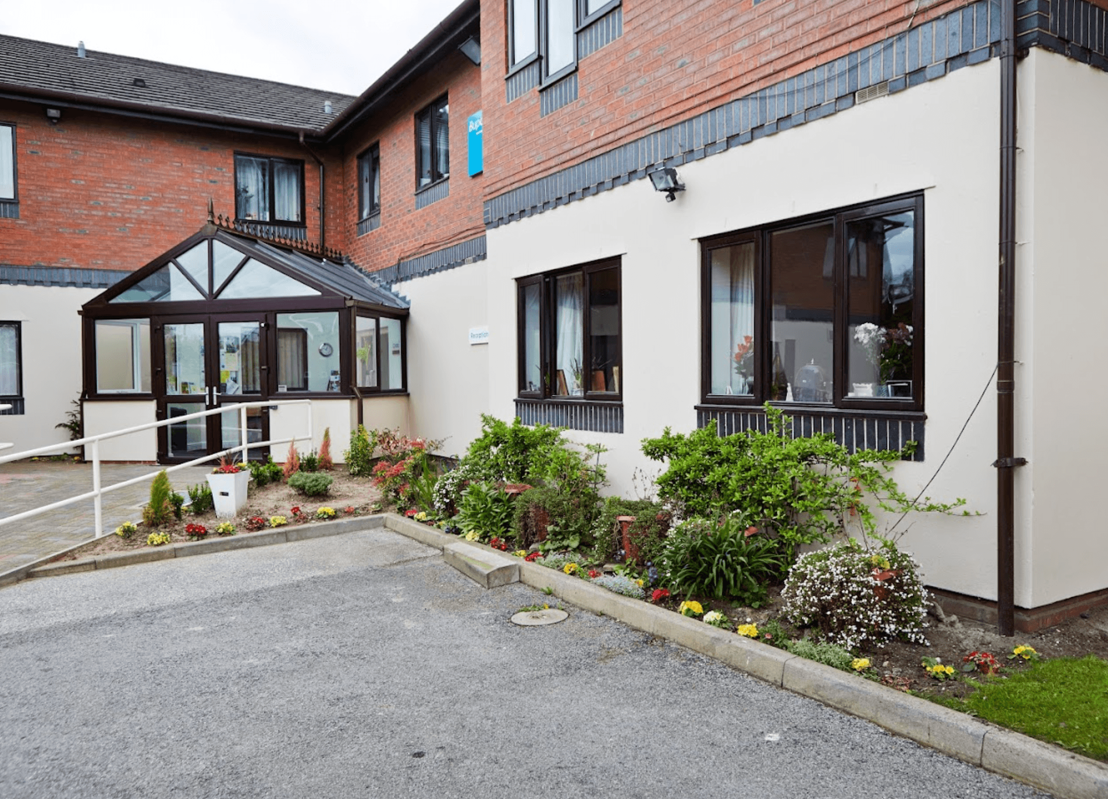 Exterior of Newton Court care home in Middlewich, Cheshire