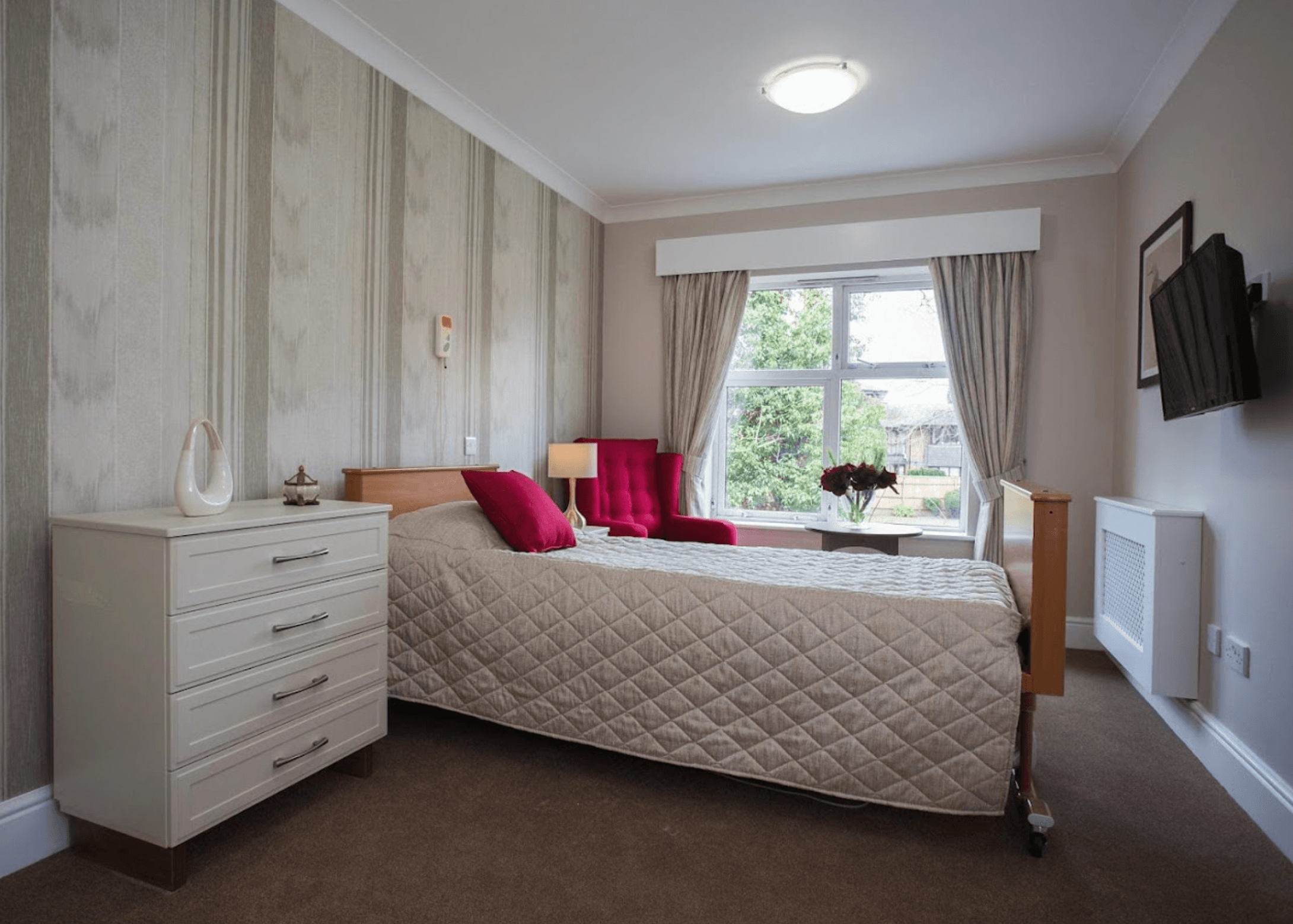 Bedroom of Ardenlea Grove care home in Solihull, West Midlands