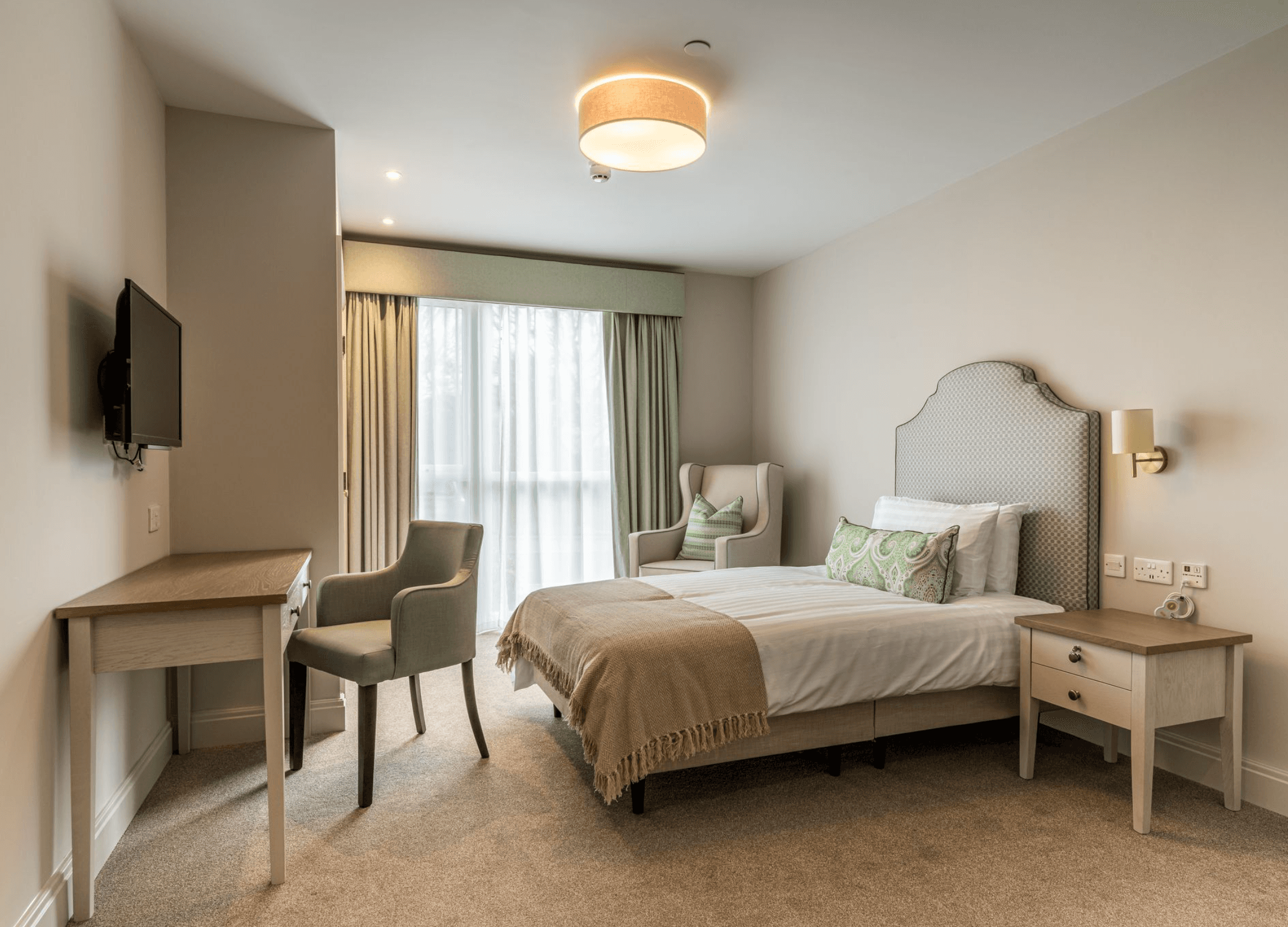 Bedroom of Eden Manor care home in Carlisle, Cumbria