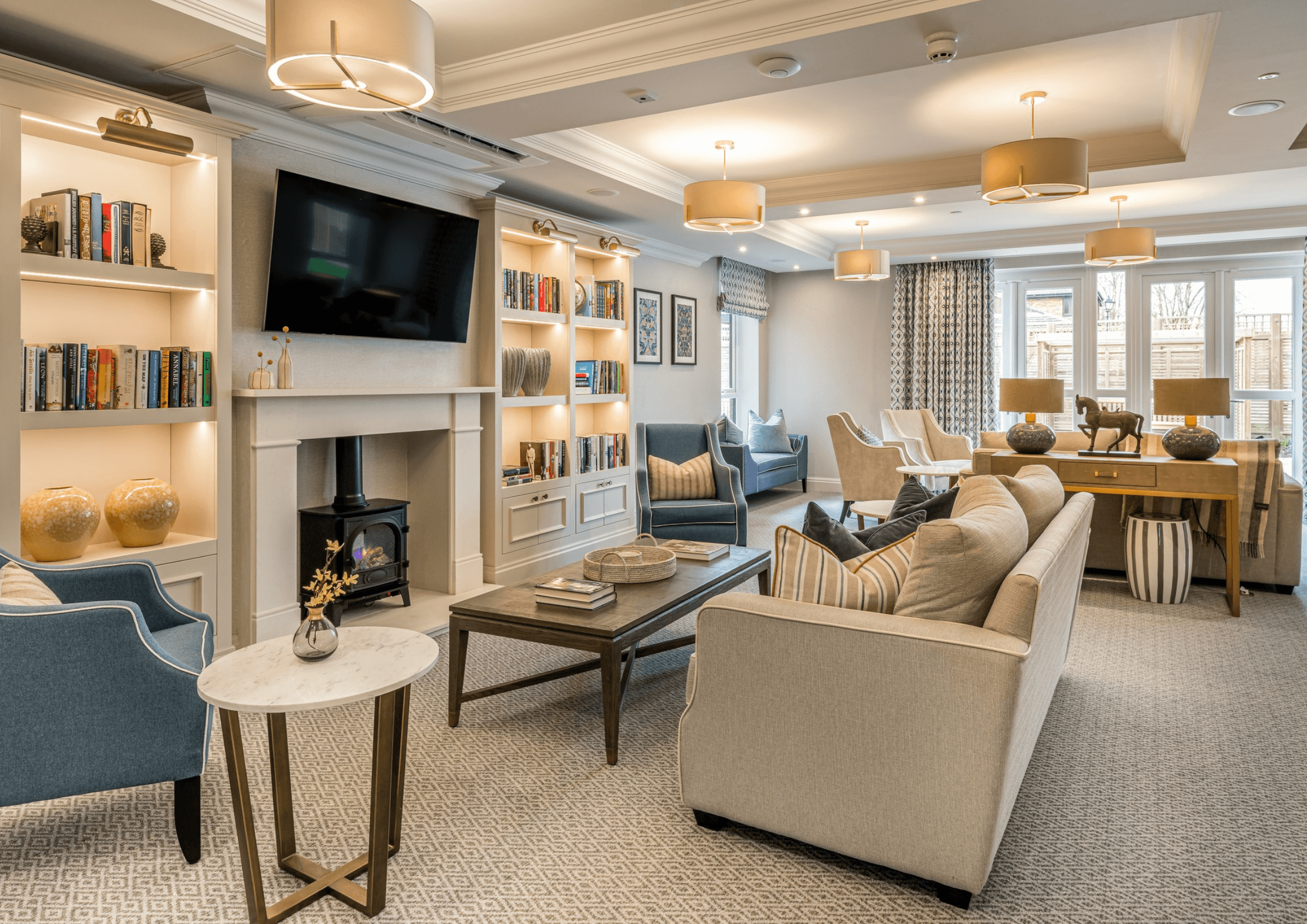 Lounge of Eden Manor care home in Carlisle, Cumbria