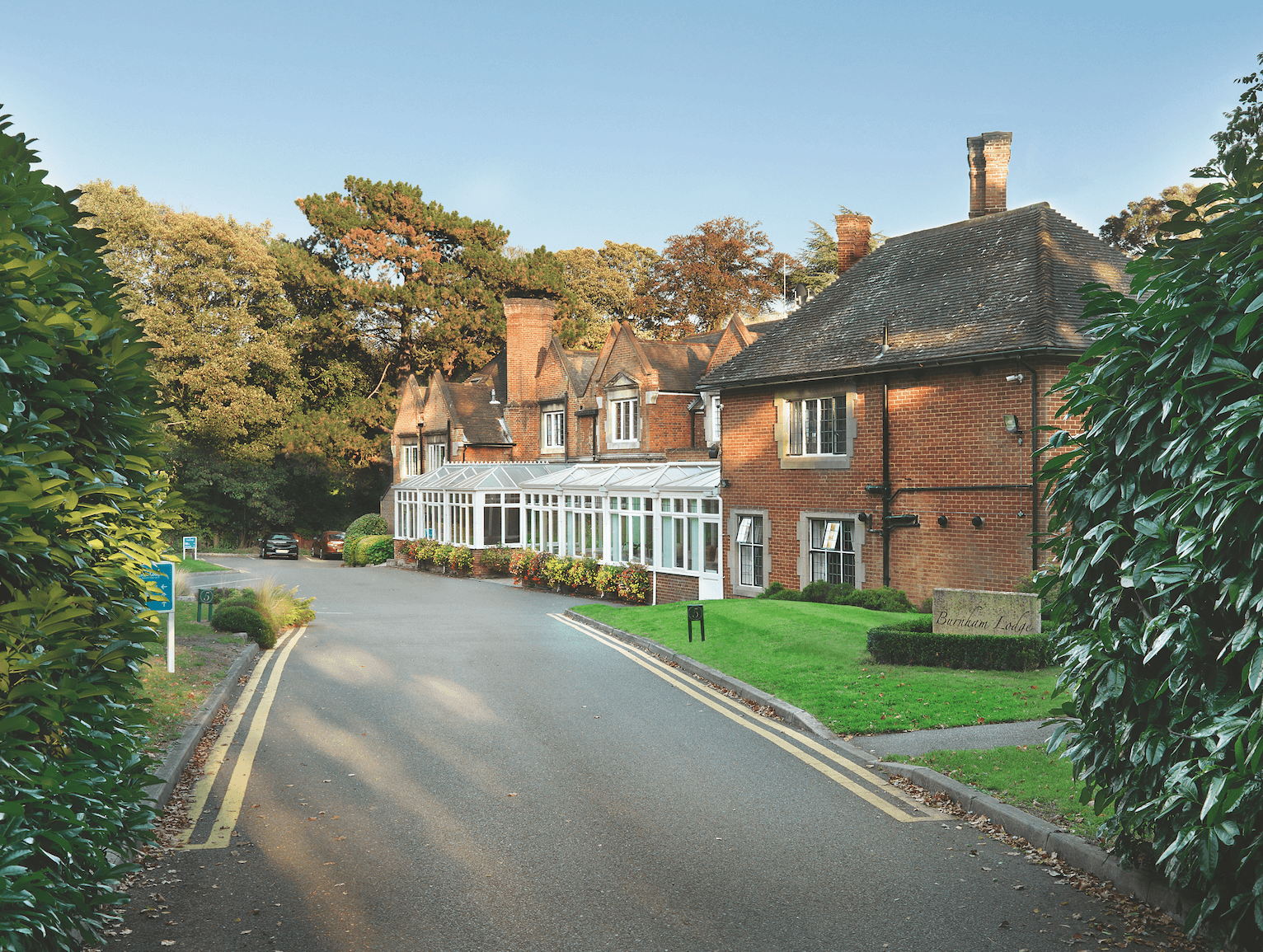 Exterior of  Burnham Lodge Care Home in Slough, Berkshire