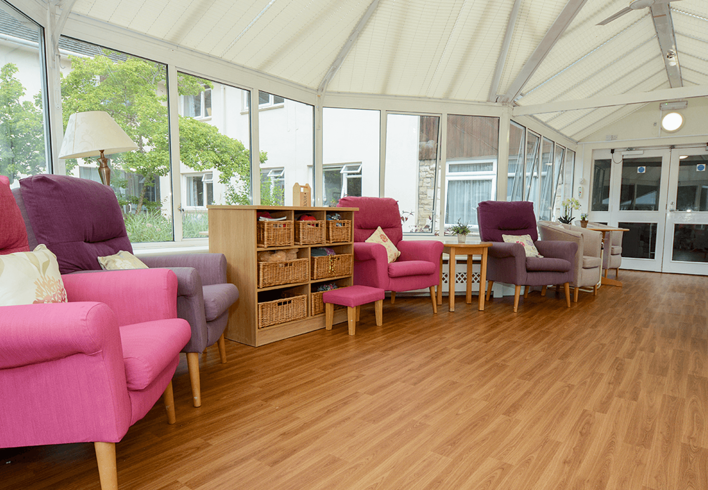 Conservatory of Elizabeth House care home in Poole, Hampshire