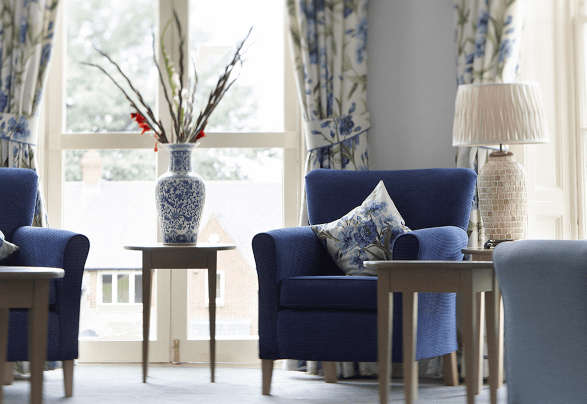 Lounge of Beauchamp House care home in Taunton, Devon