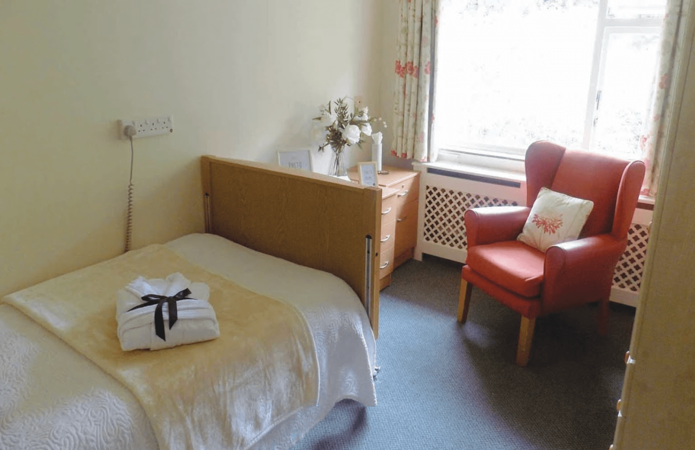 Bedroom of Dorset House care home in Poole, Hampshire