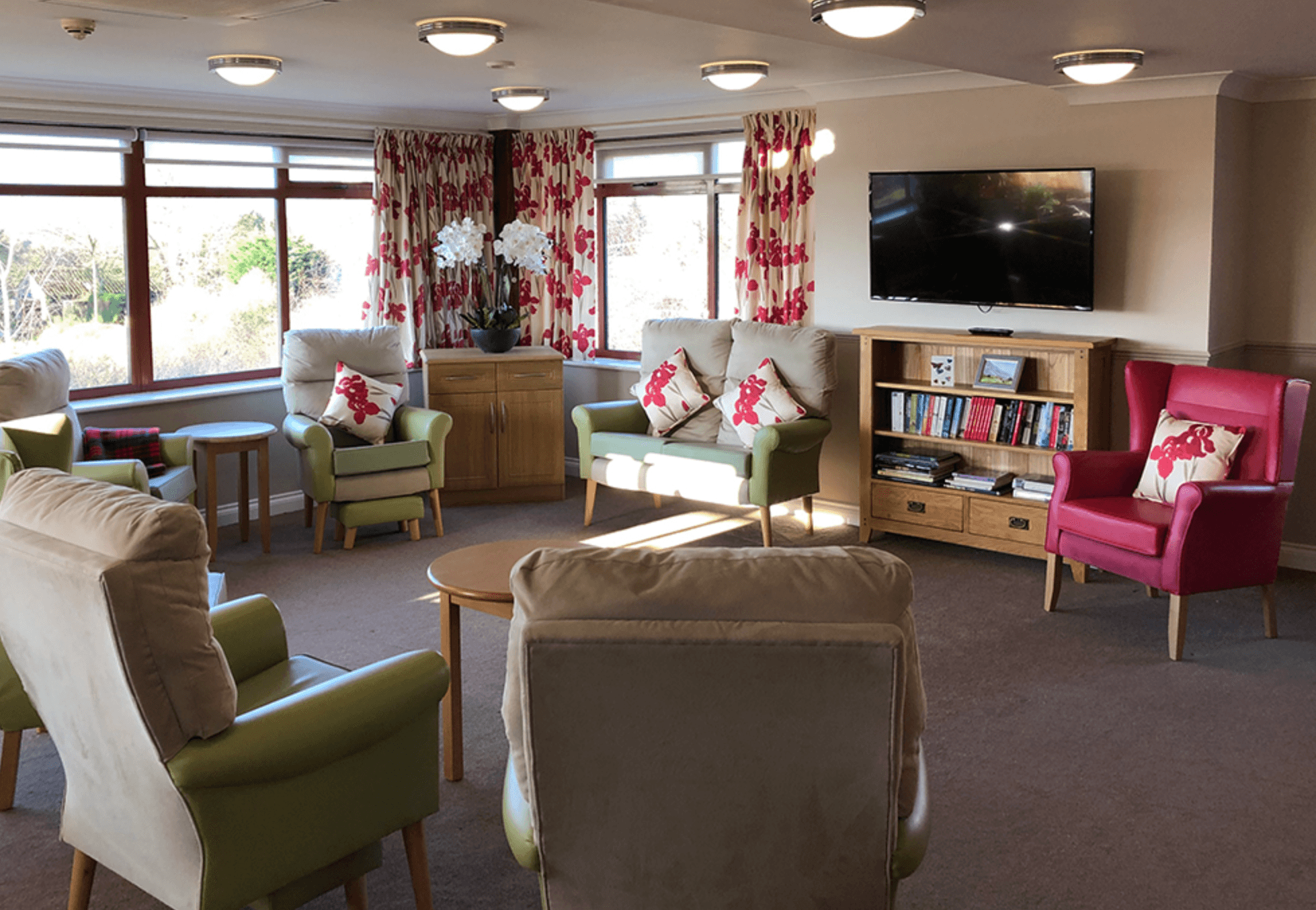 Lounge of Fern Brook Lodge care home in Gillingham, Dorset