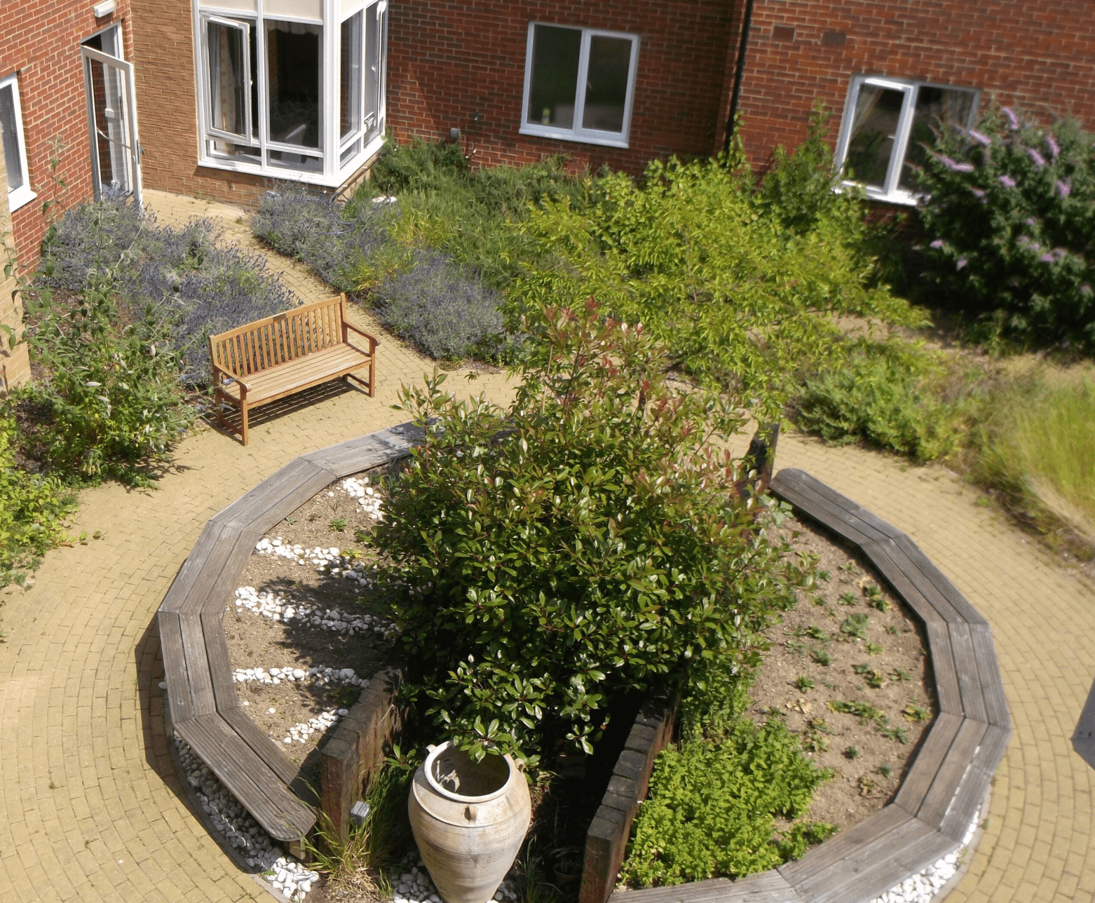 Garden of Hampden Hall care home in Aylesbury, Buckinghamshire