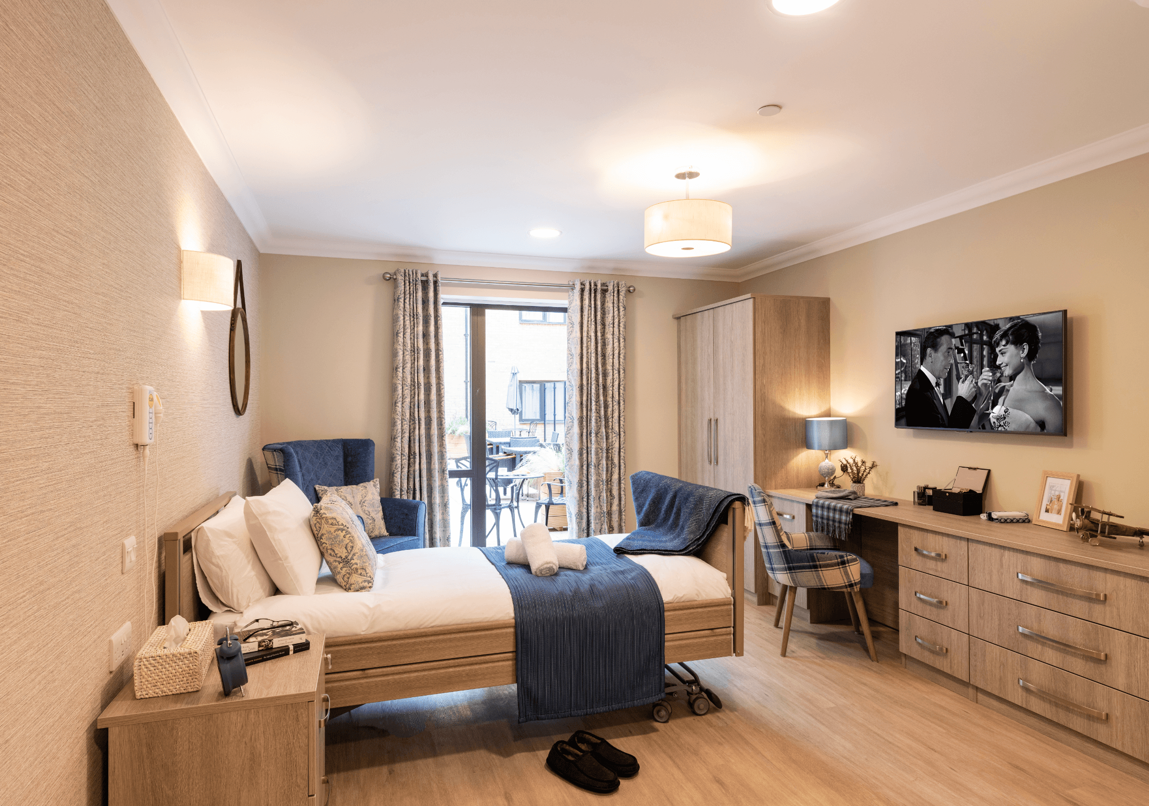 Bedroom of Chestnut Manor care home in Wanstead, London