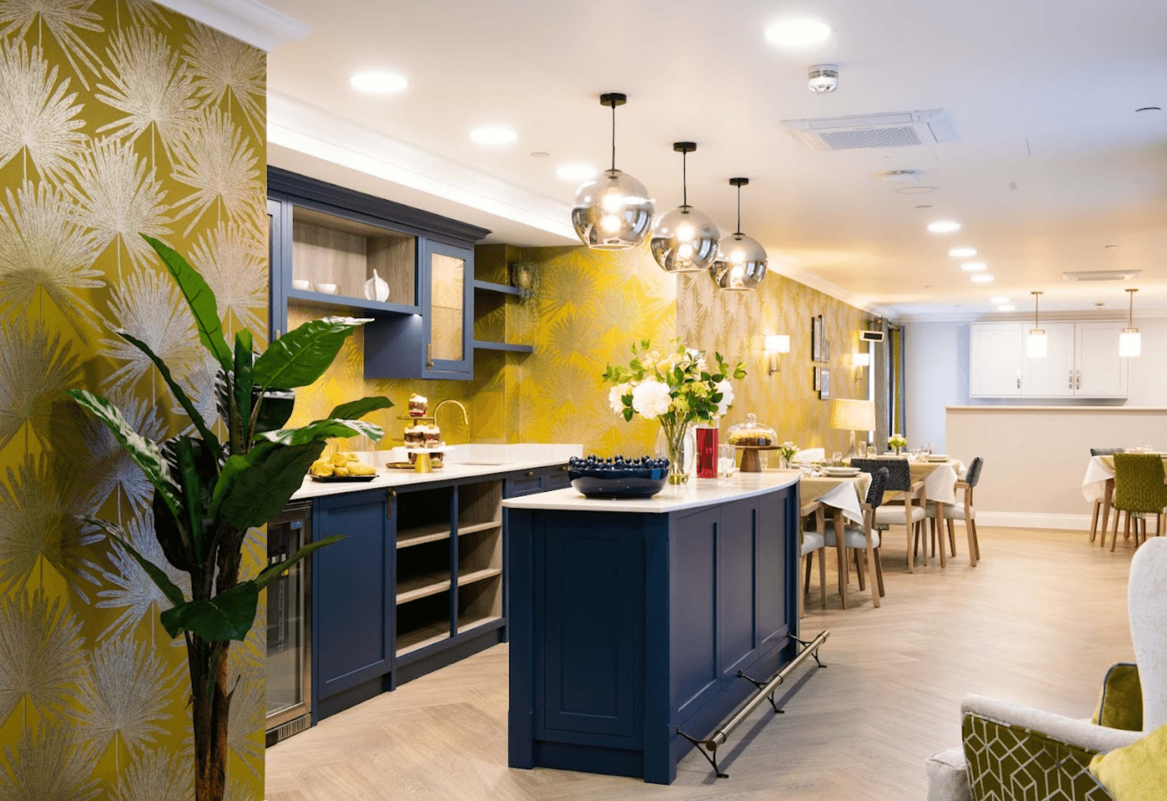 Kitchen of Burford Grange care home in Rickmansworth, Hertfordshire 