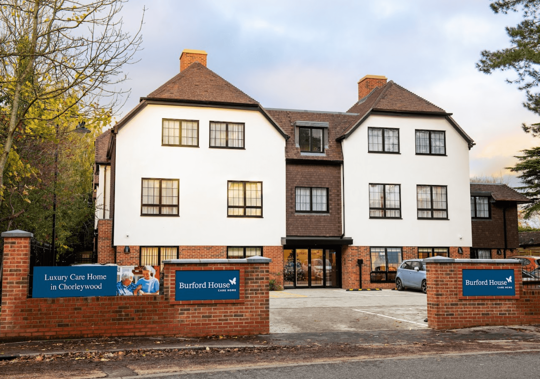 Exterior of Burford Grange care home in Rickmansworth, Hertfordshire 