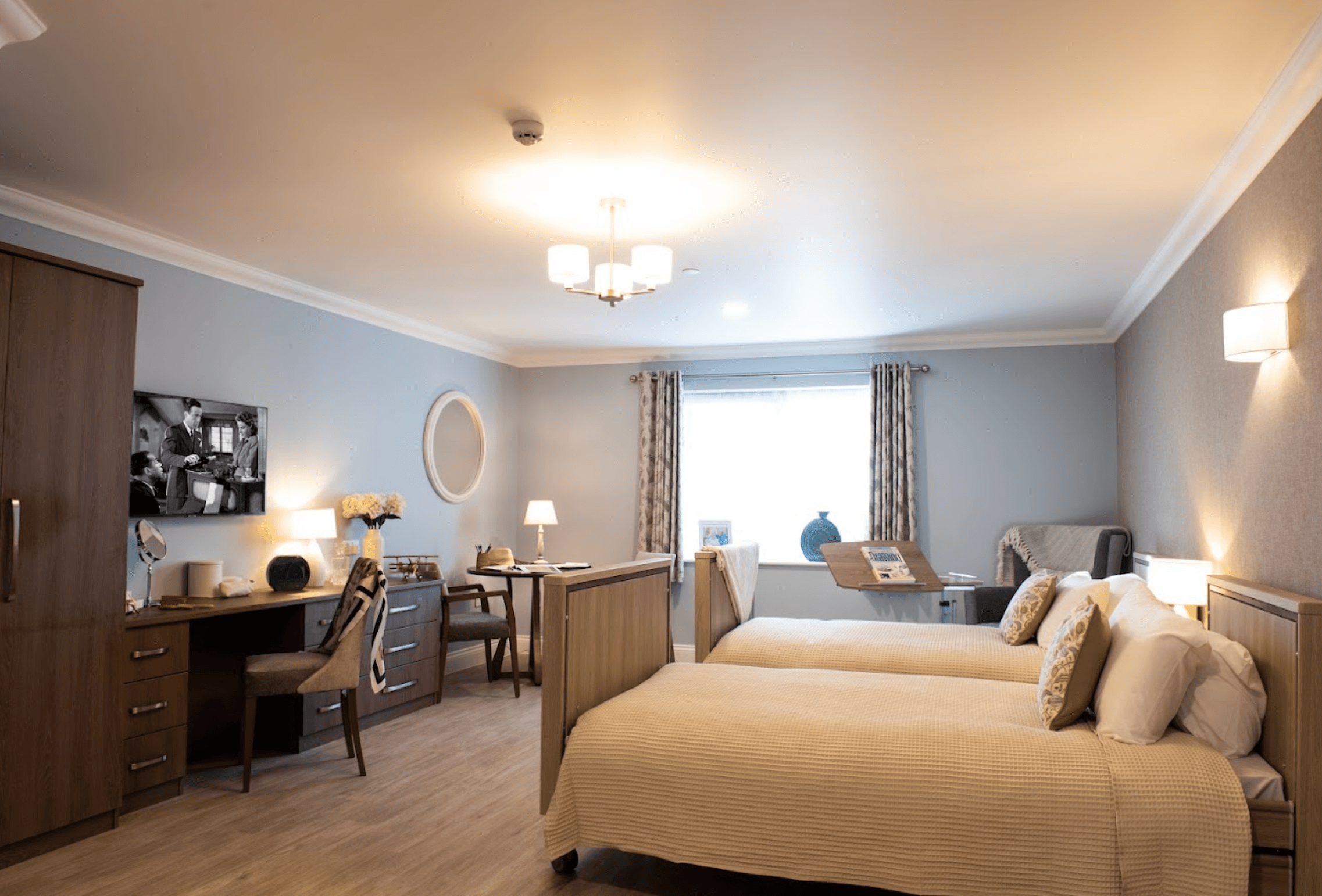 Bedroom of Burford Grange care home in Rickmansworth, Hertfordshire 