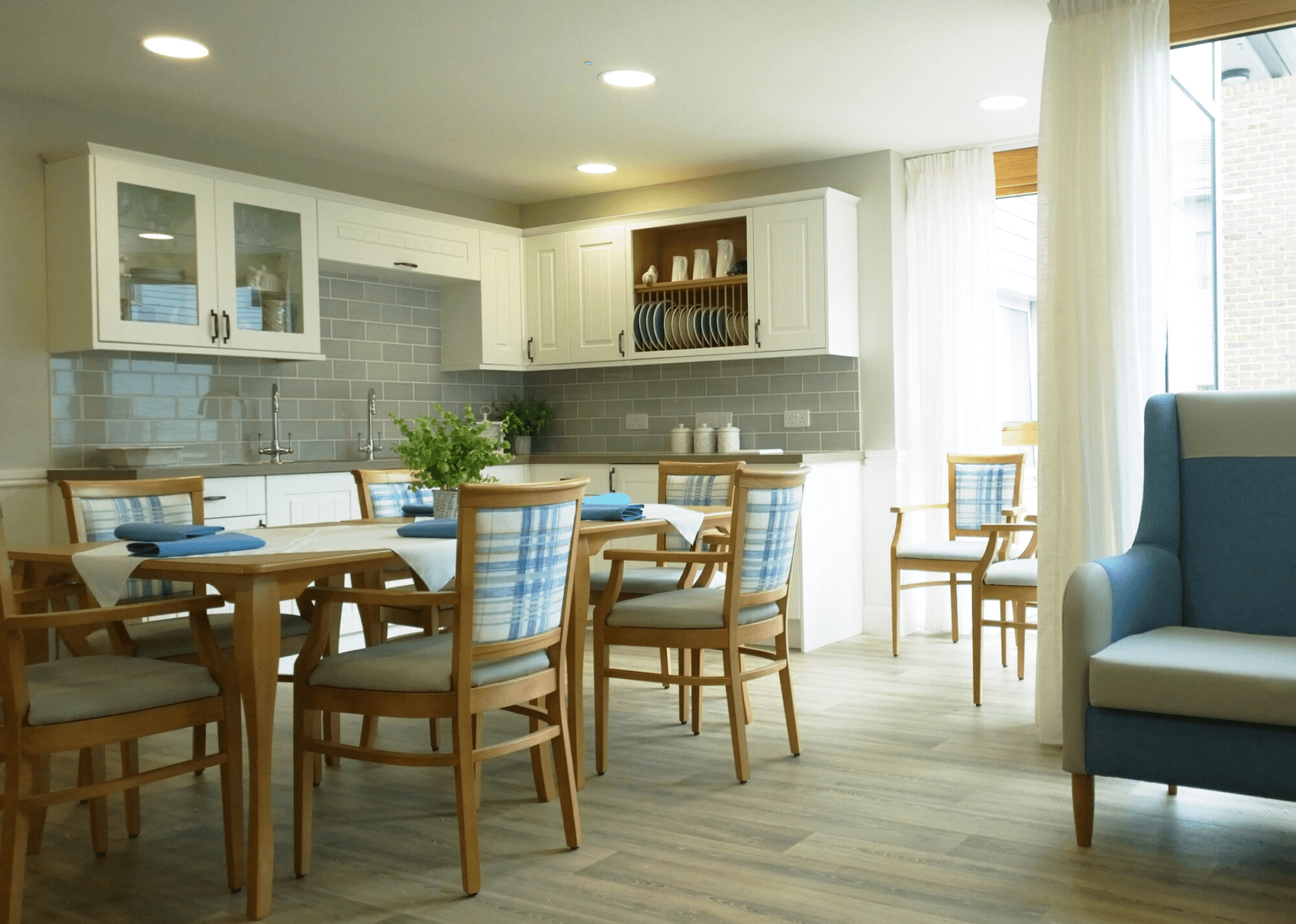 Dining area of Westgate House care home in Ware, Hertfordshire